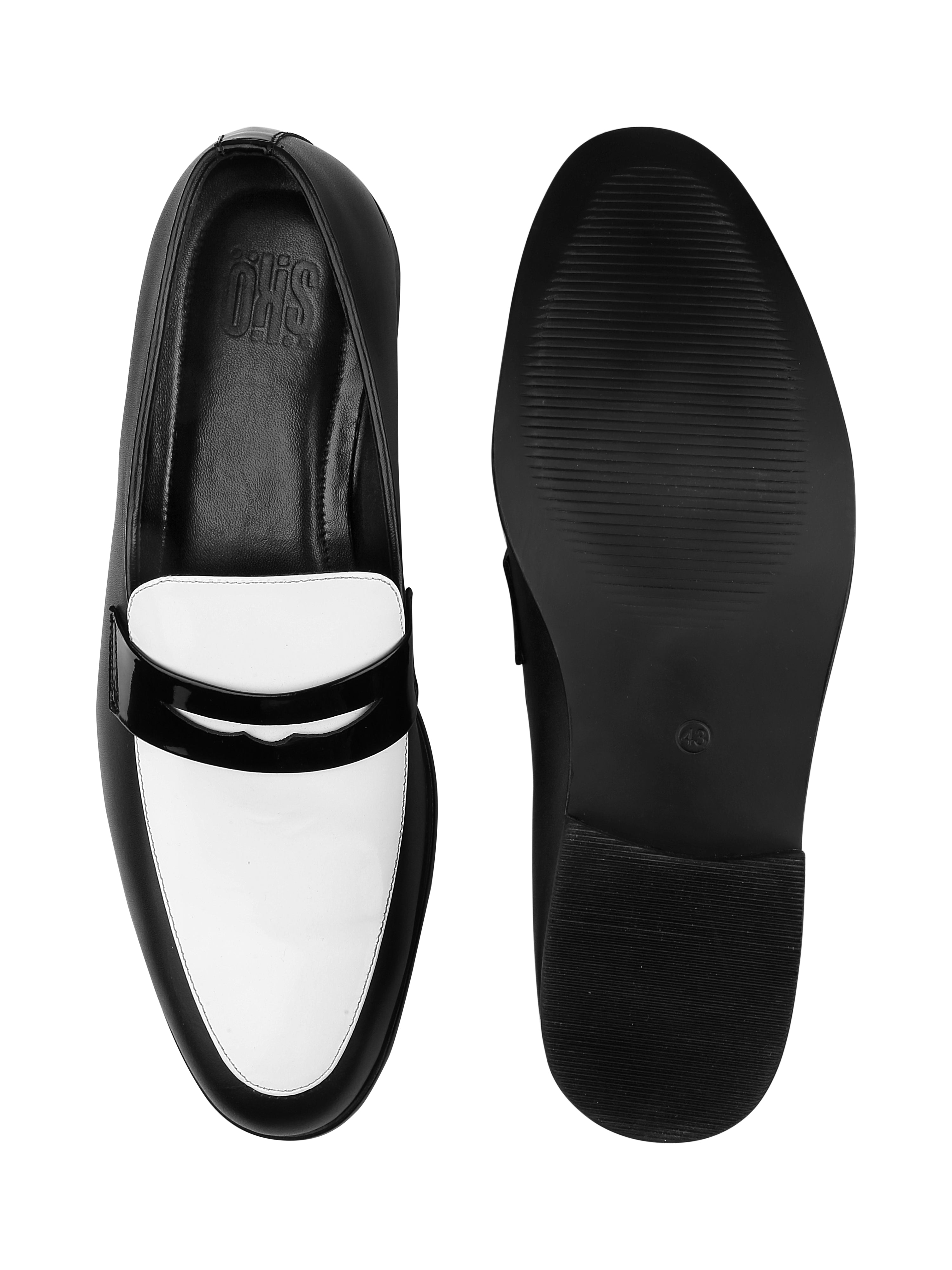 Hugo Black & White Loafers For Men