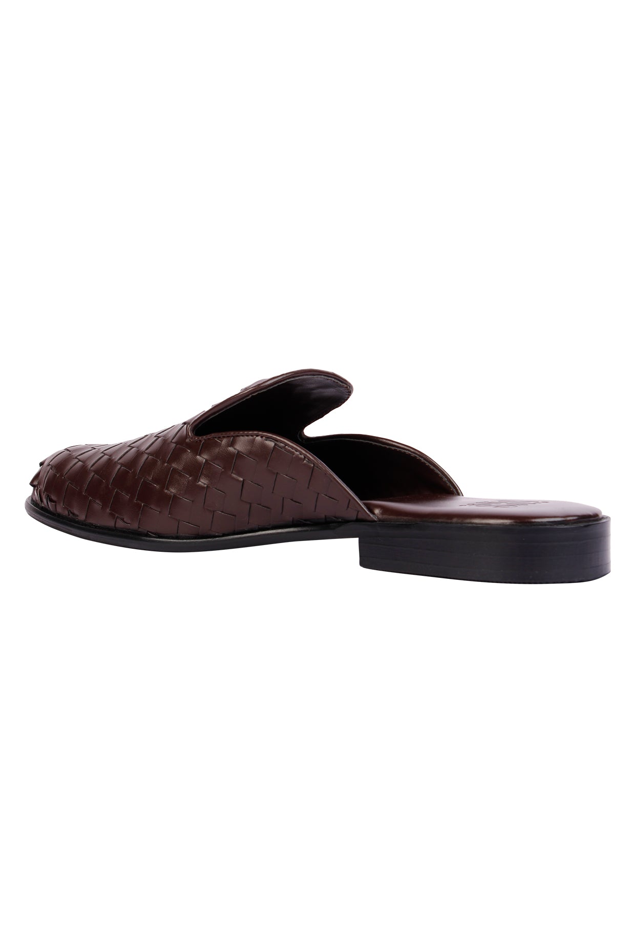 David Brown Weave Mules For Men