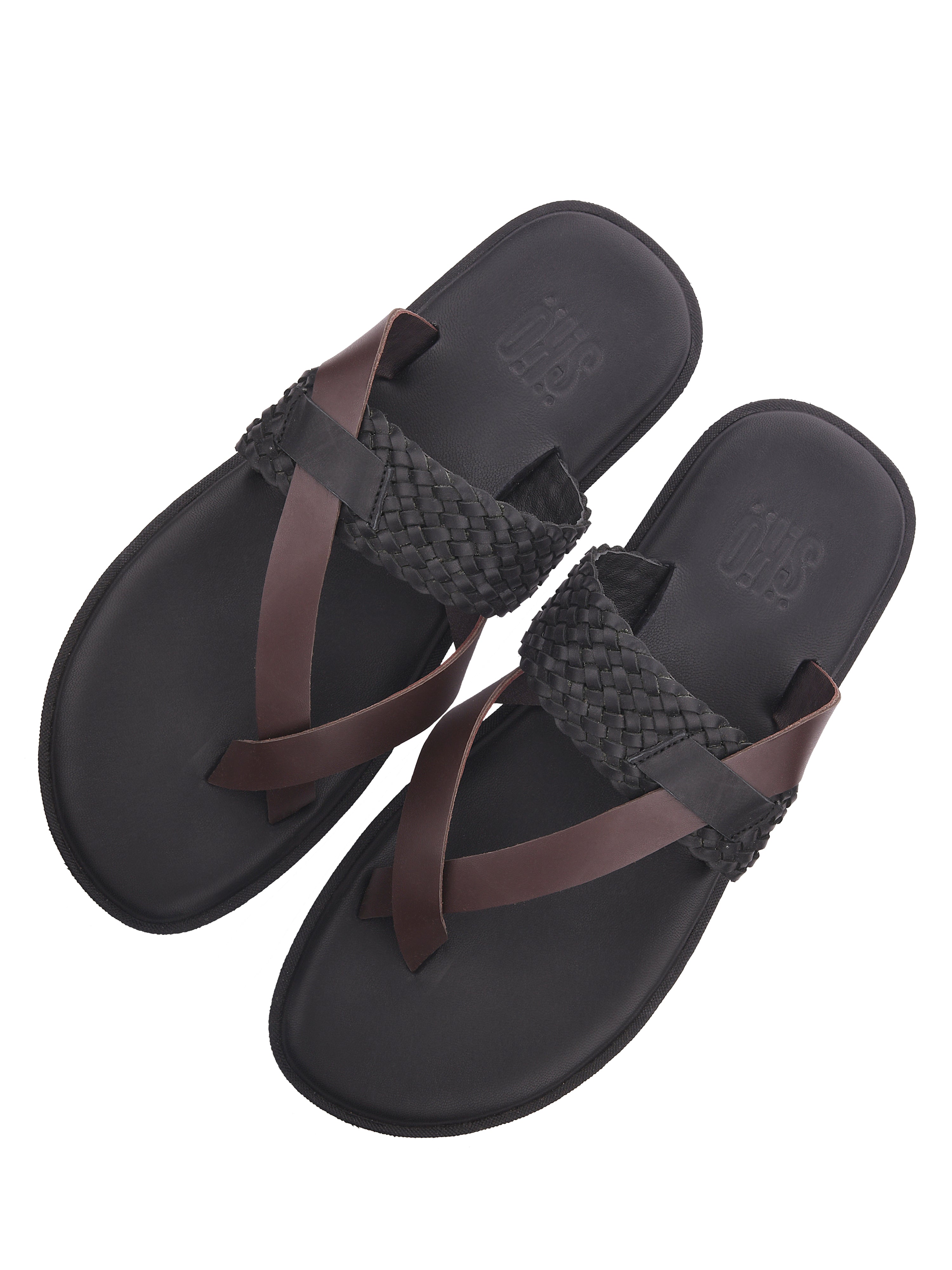 Genoa Black Slippers For Men