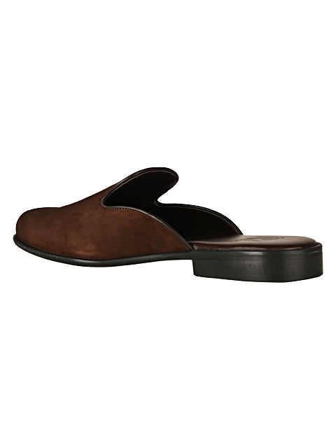 Henry in Brown Suede Mules For Men