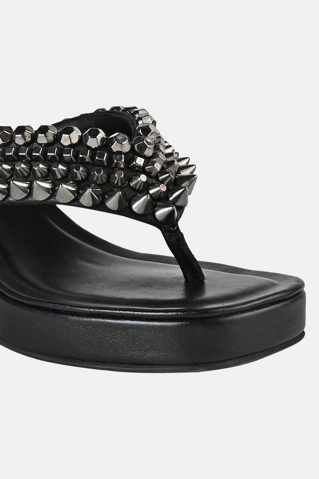Nice Studded Black Platform Heels For Women