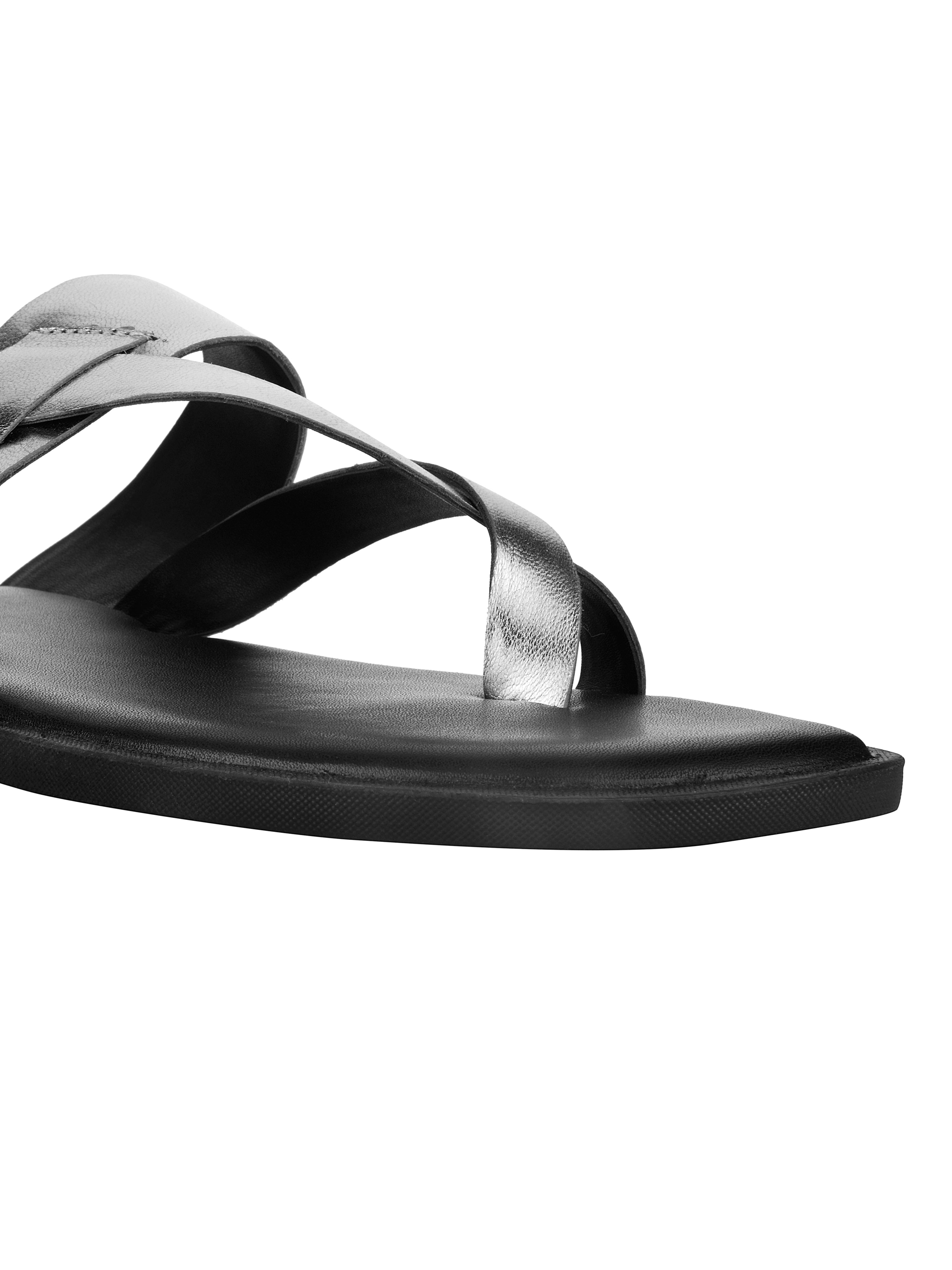 Genoa Silver Slippers For Men
