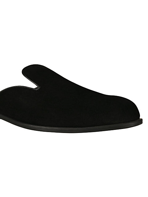Henry in Black Suede Mules For Men