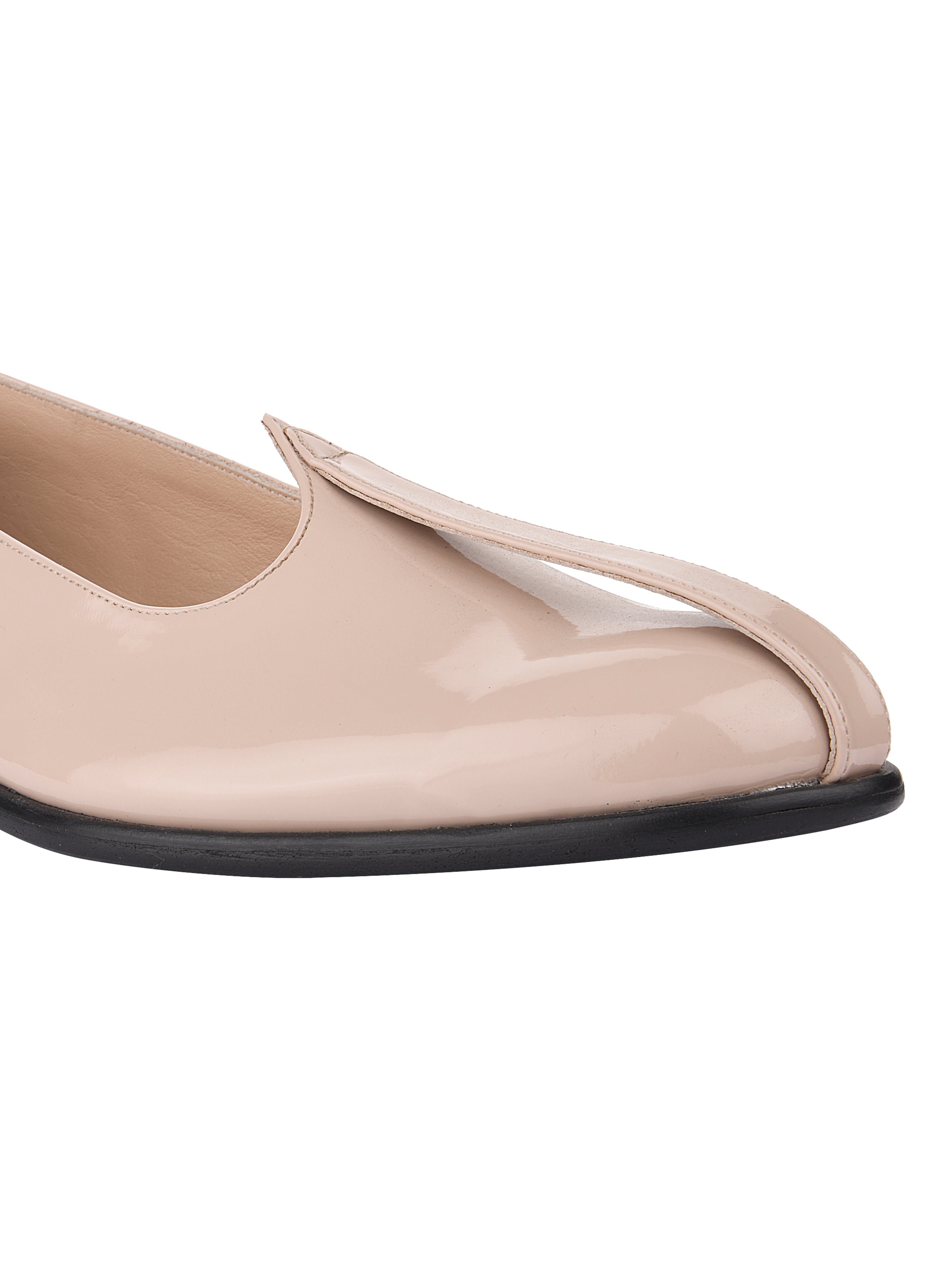 Beige Patent Mojris For Men