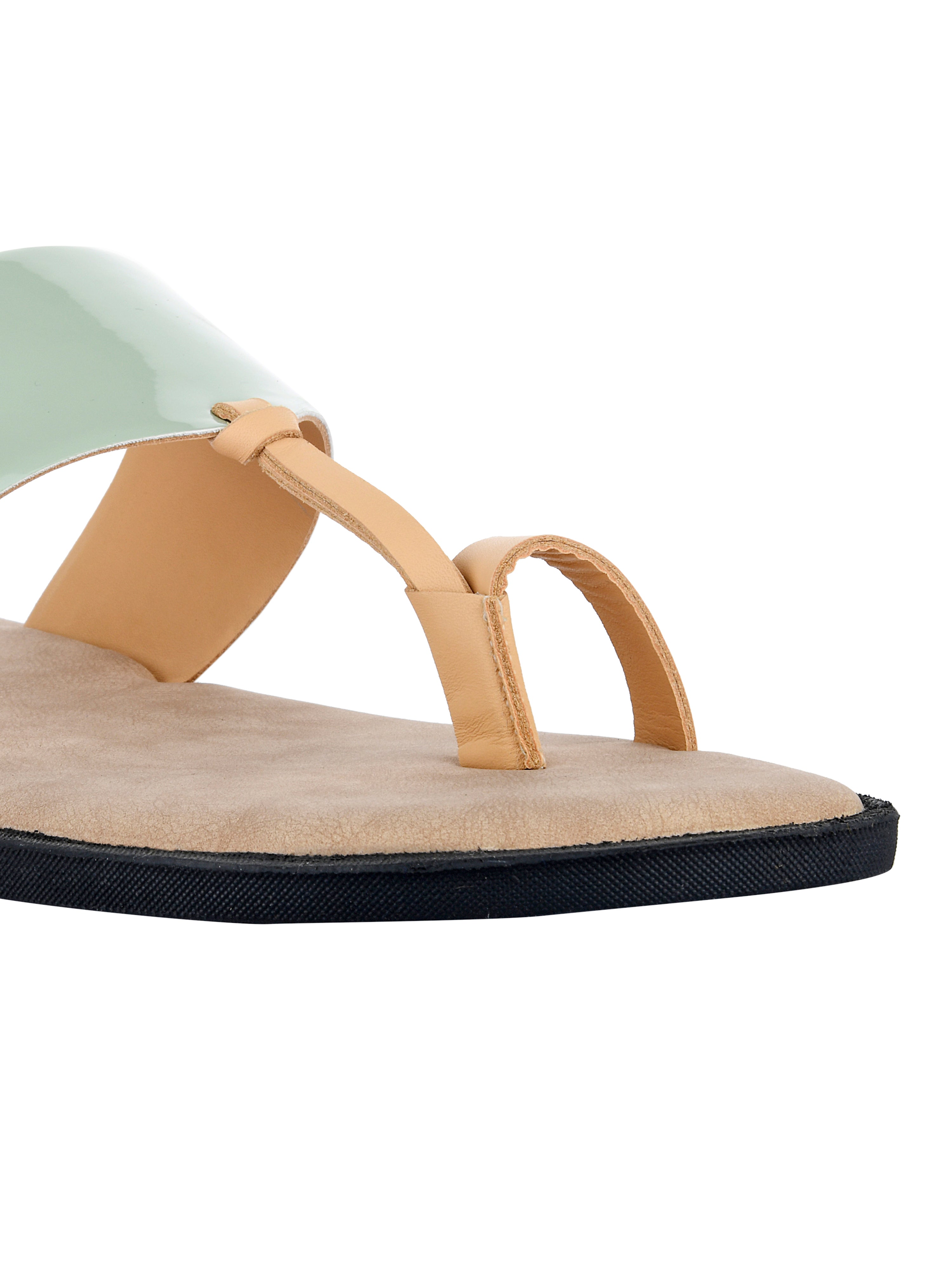 Indy Green Kolhapuri Slippers For Men