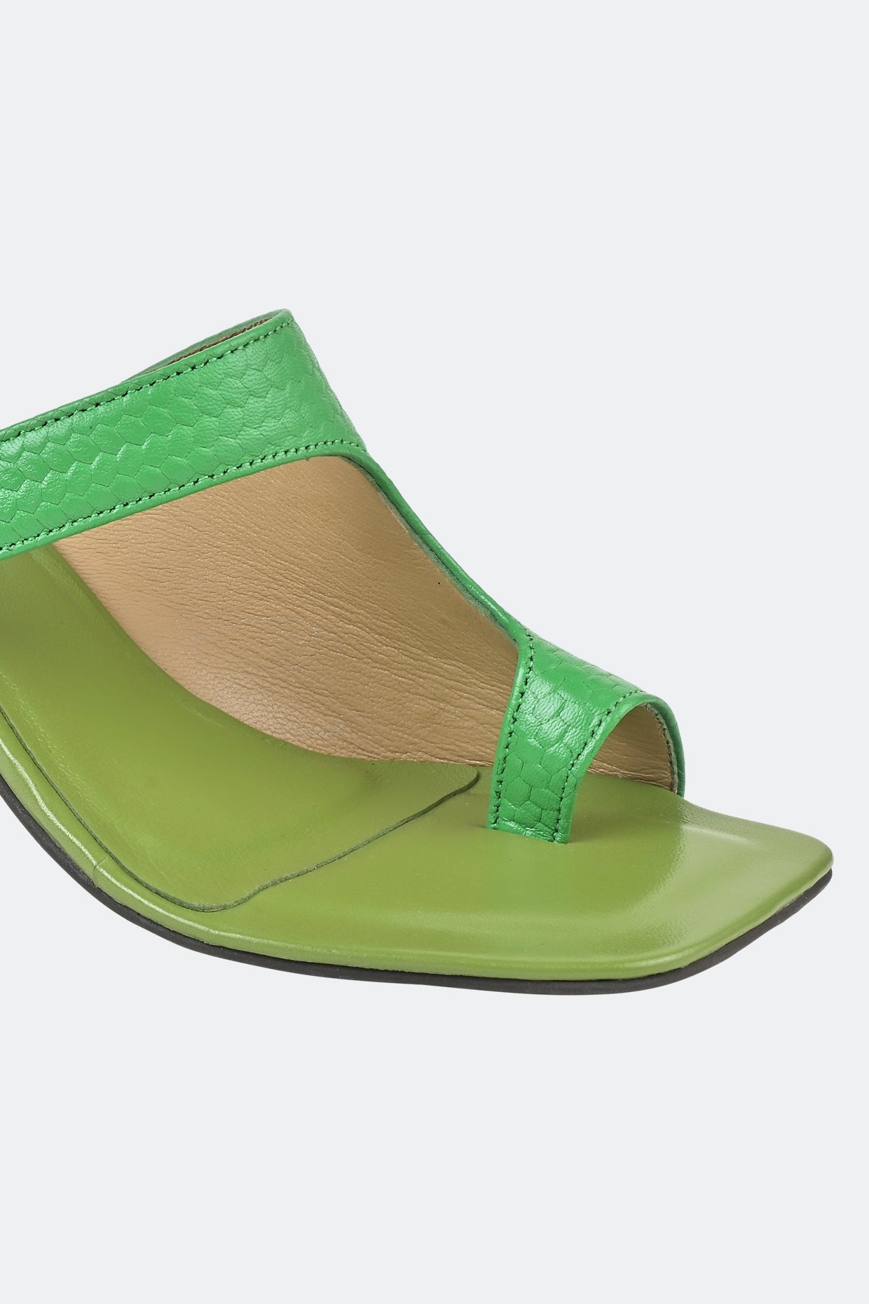 Green One Toe Heels
