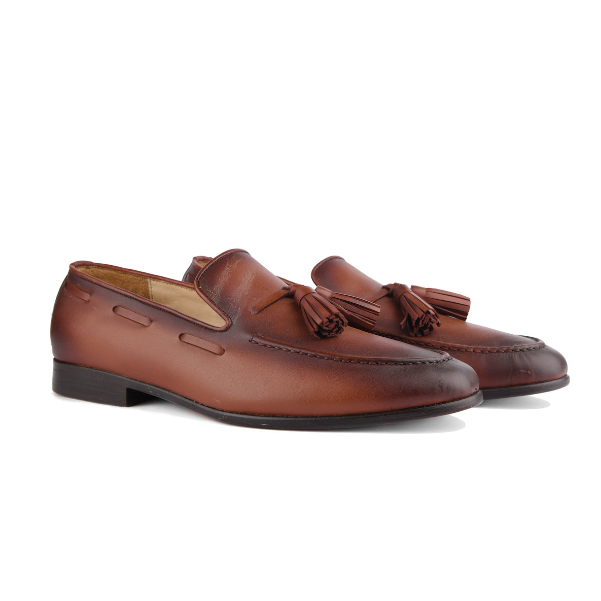 Bari Brown Dual Tone Loafers For Men
