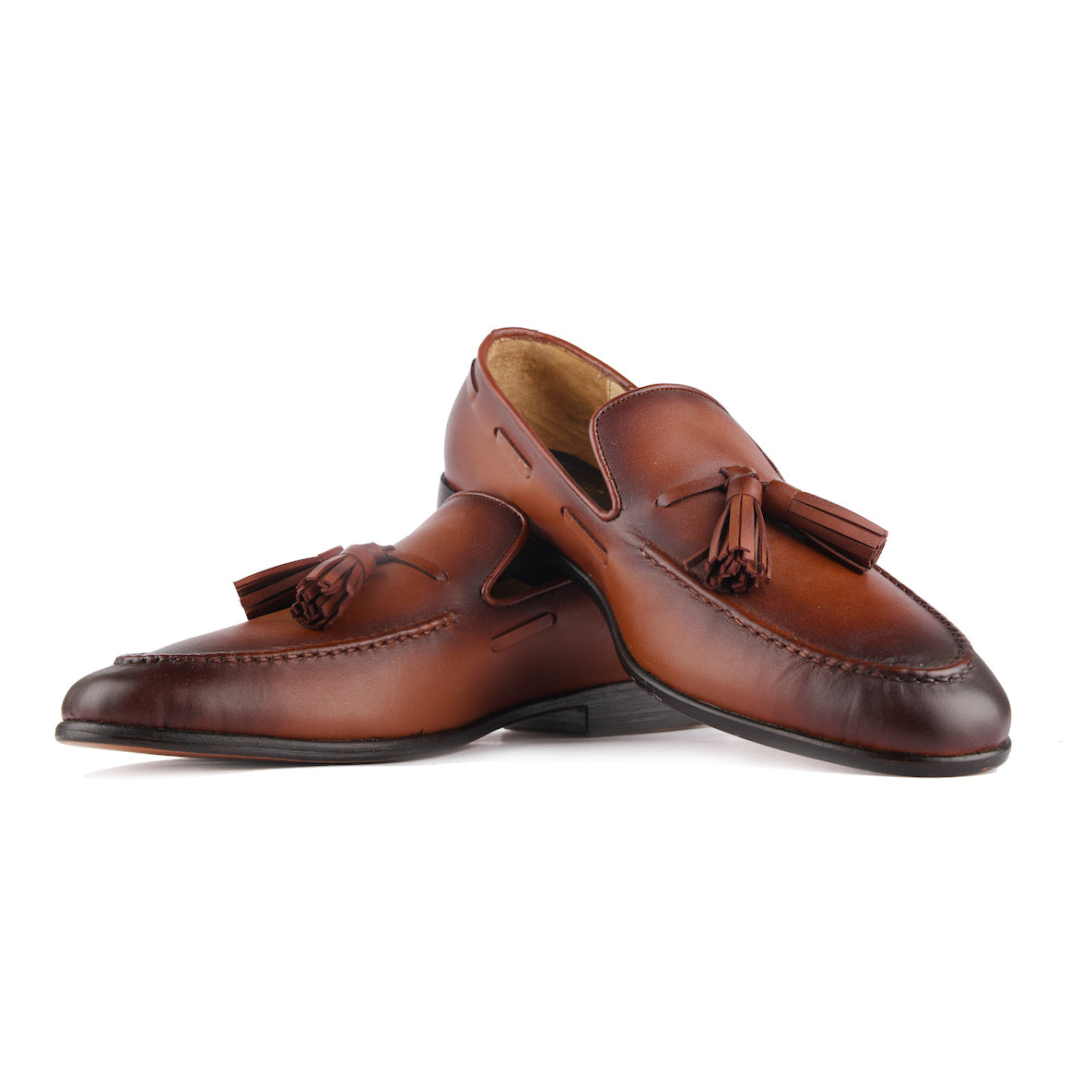 Bari Brown Dual Tone Loafers For Men