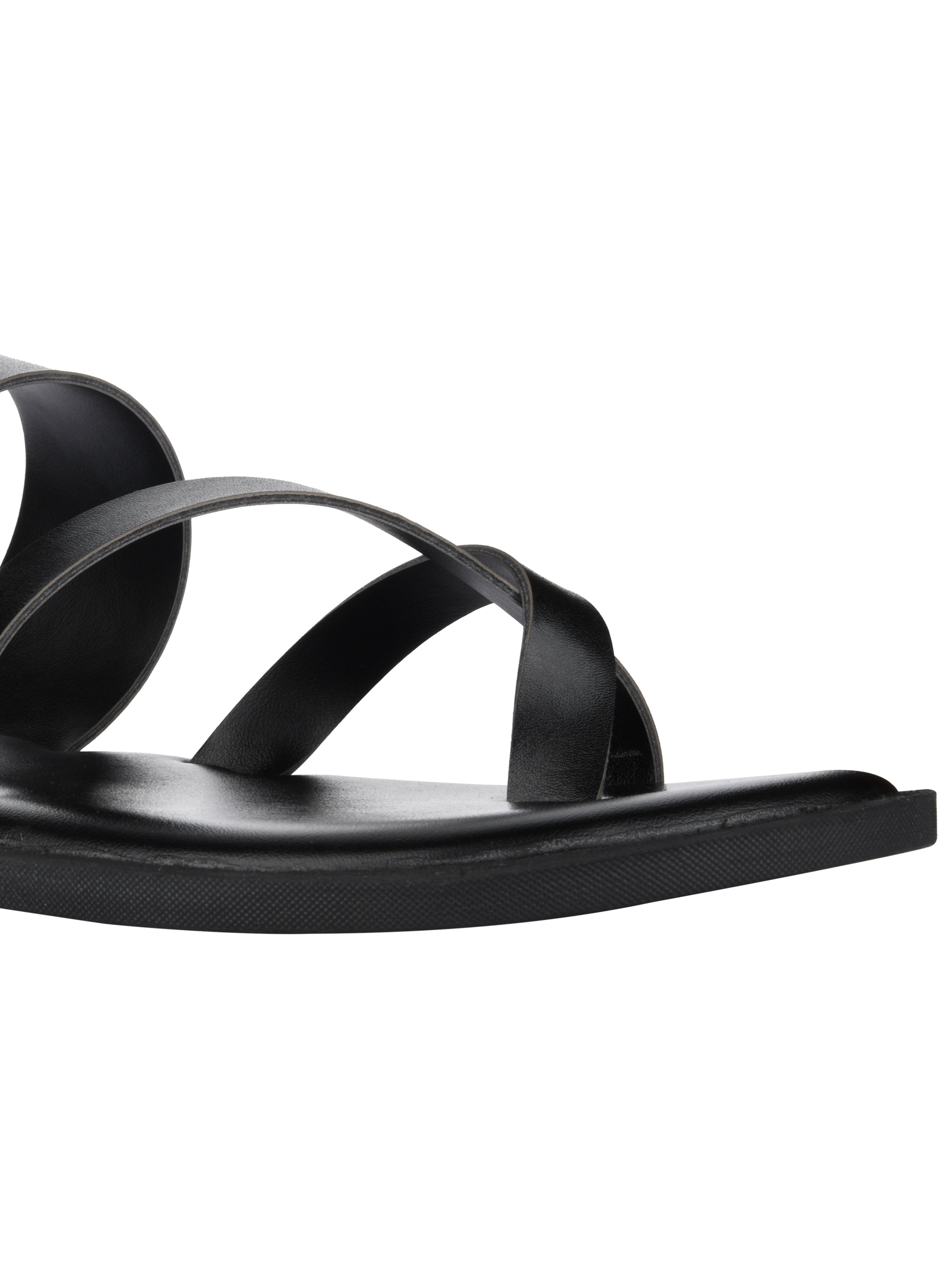 Athens Black Slippers For Men