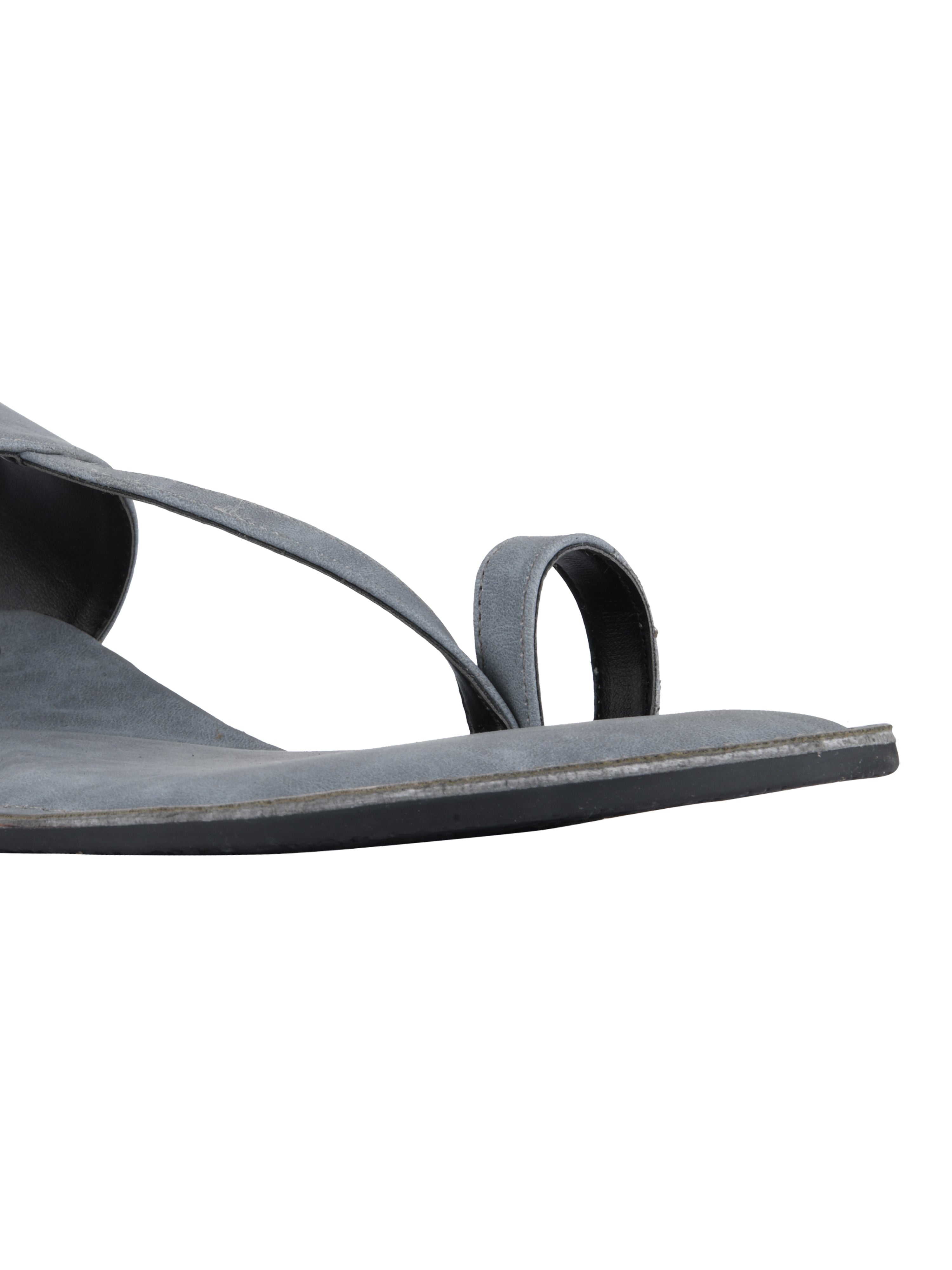 Grey Kolhapuri Slippers For Men