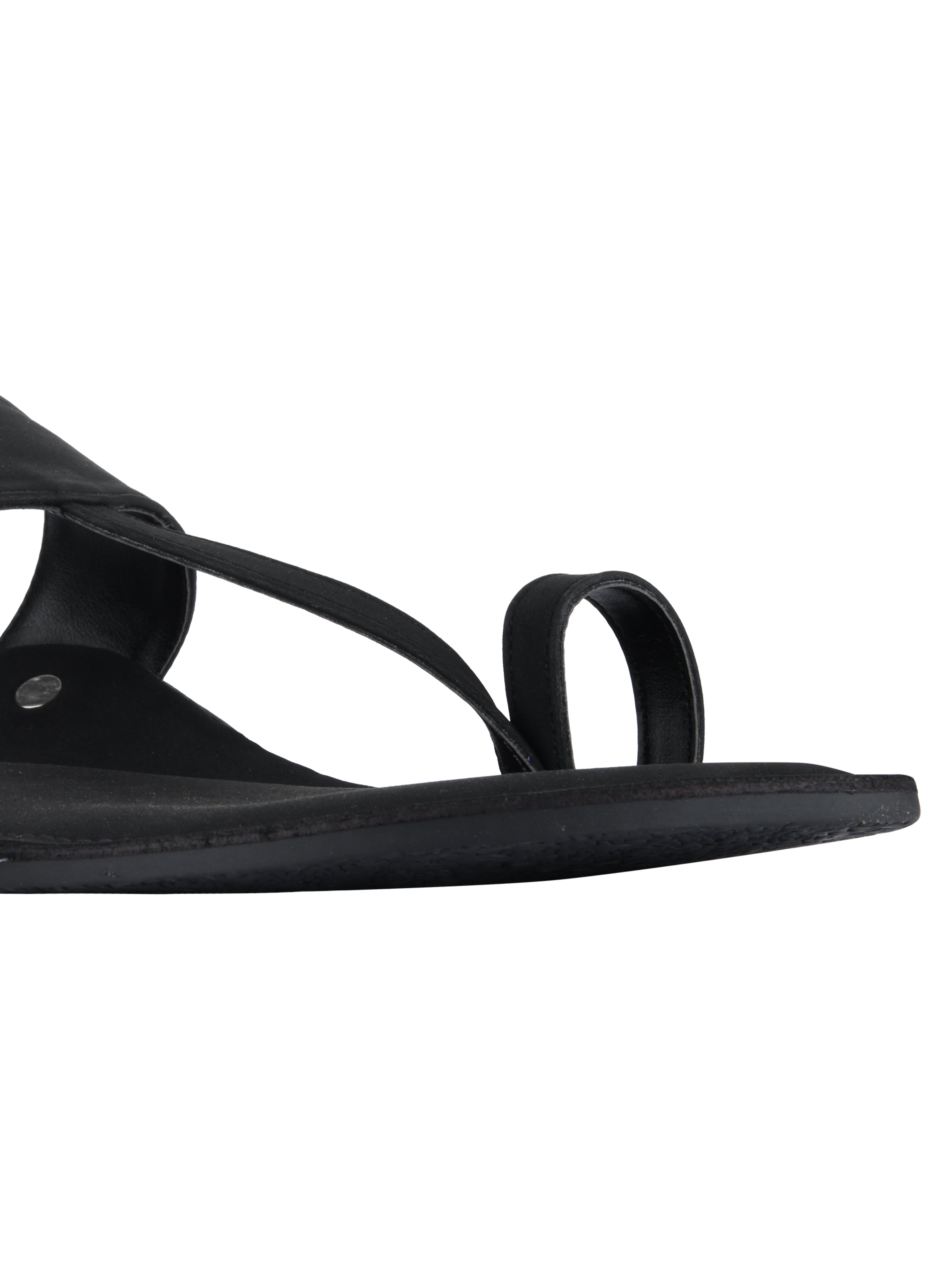 Black Kolhapuri Slippers For Men