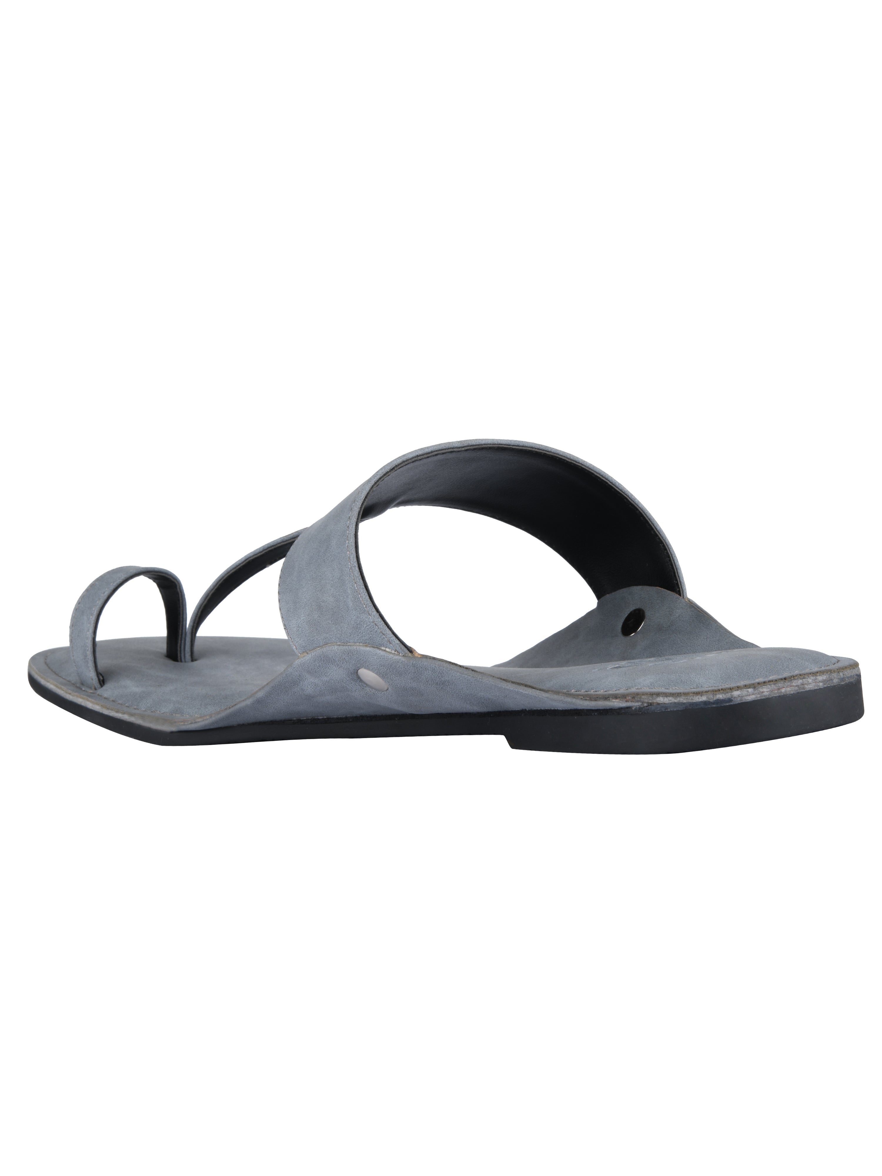 Grey Kolhapuri Slippers For Men