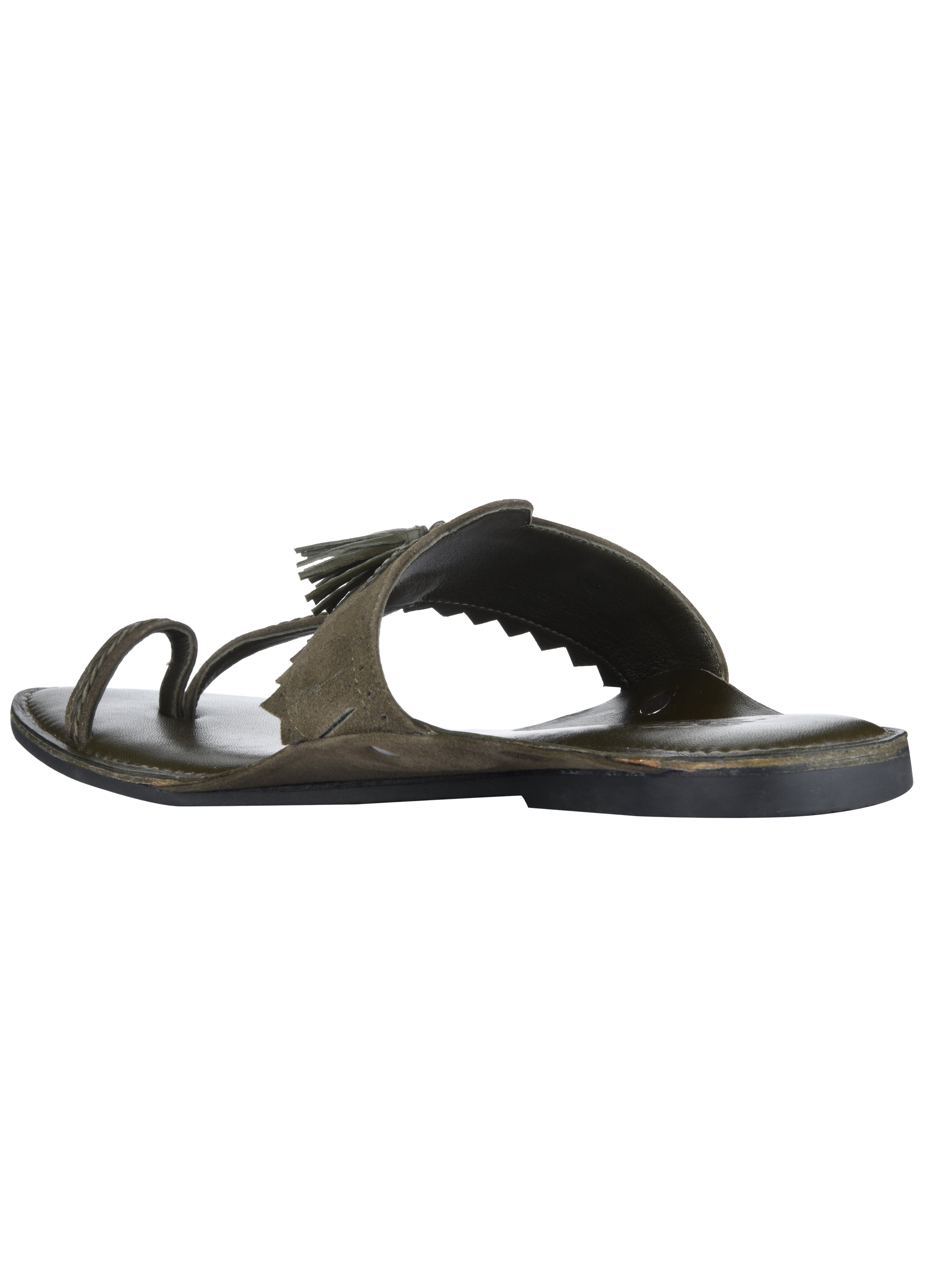 New Green Kolhapuri Slippers For Men