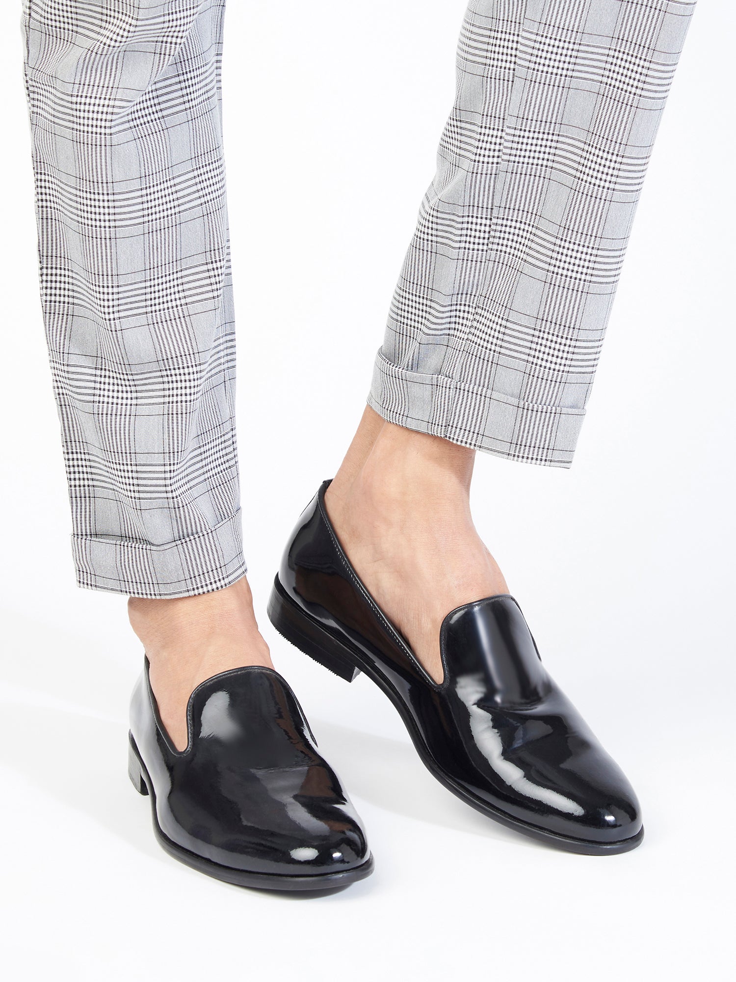 Alfie Black Patent Loafers For Men