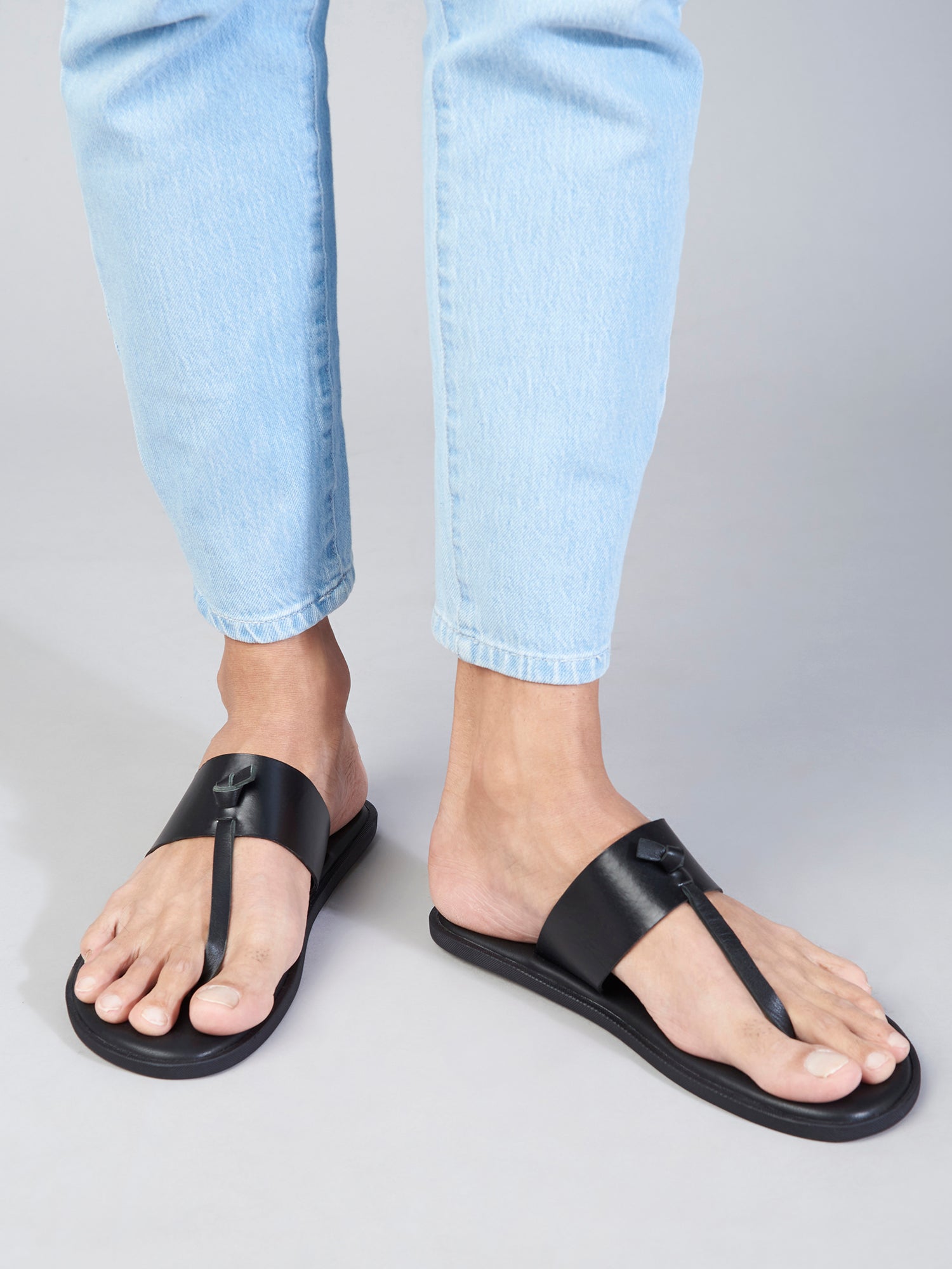 New York Black Slippers For Men