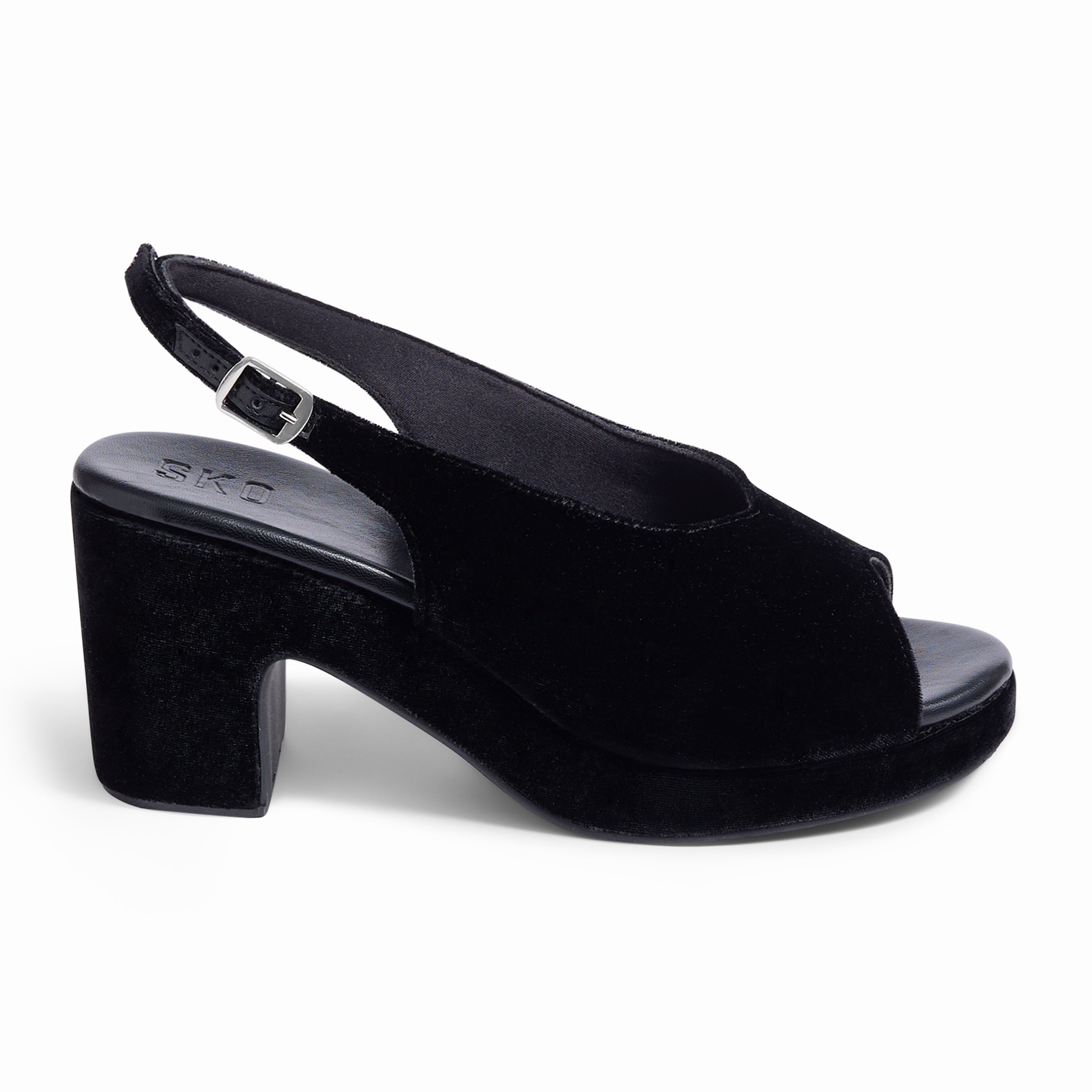 Chloe Black Suede Platform Heel