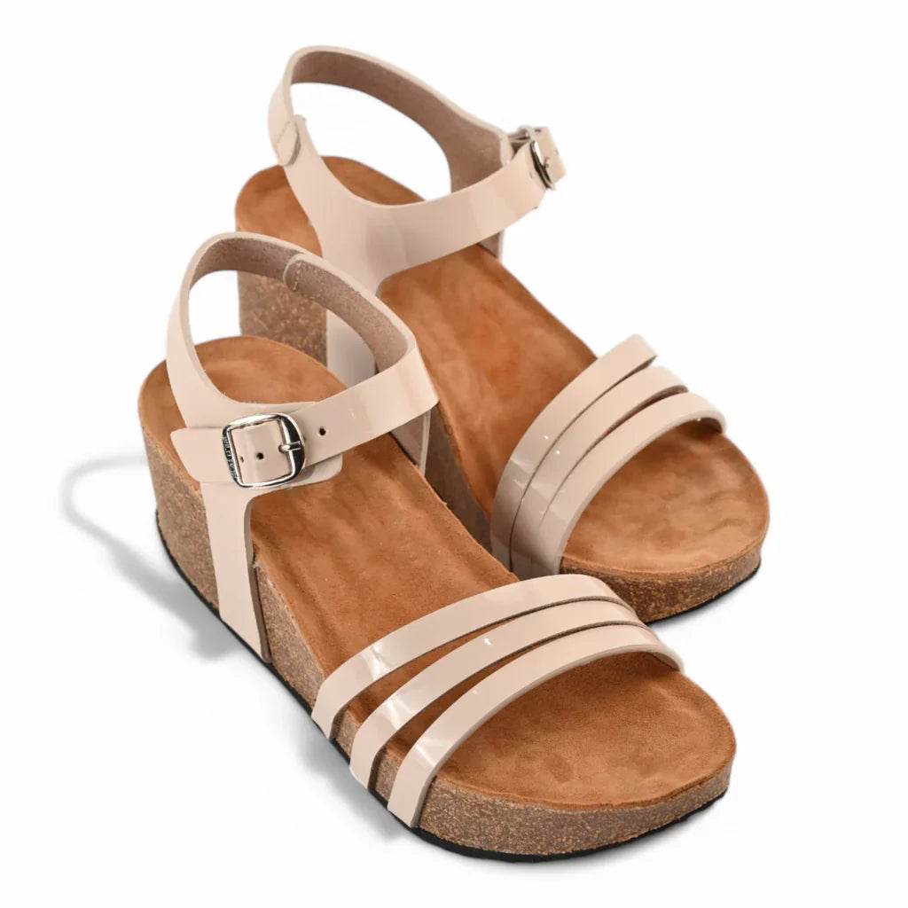 Madrid Cork Wedge in Beige
