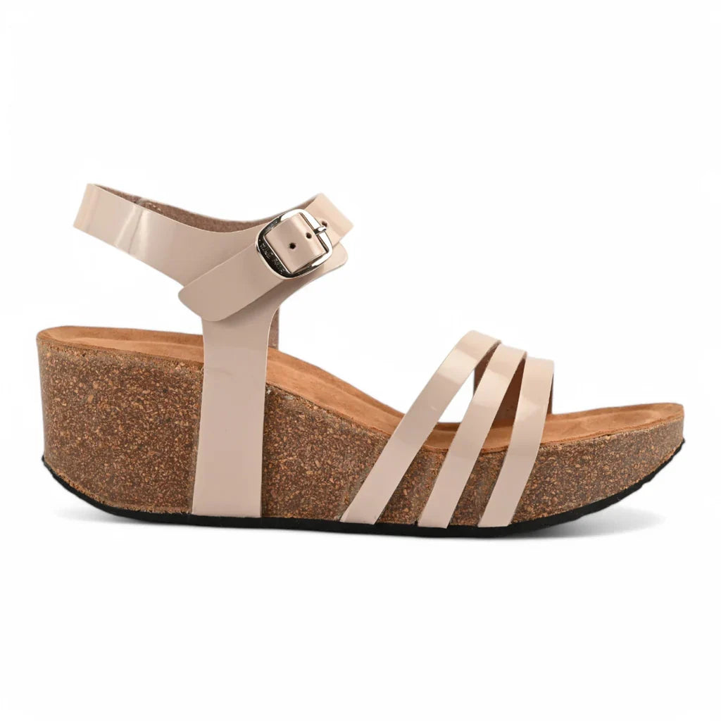 Madrid Cork Wedge in Beige