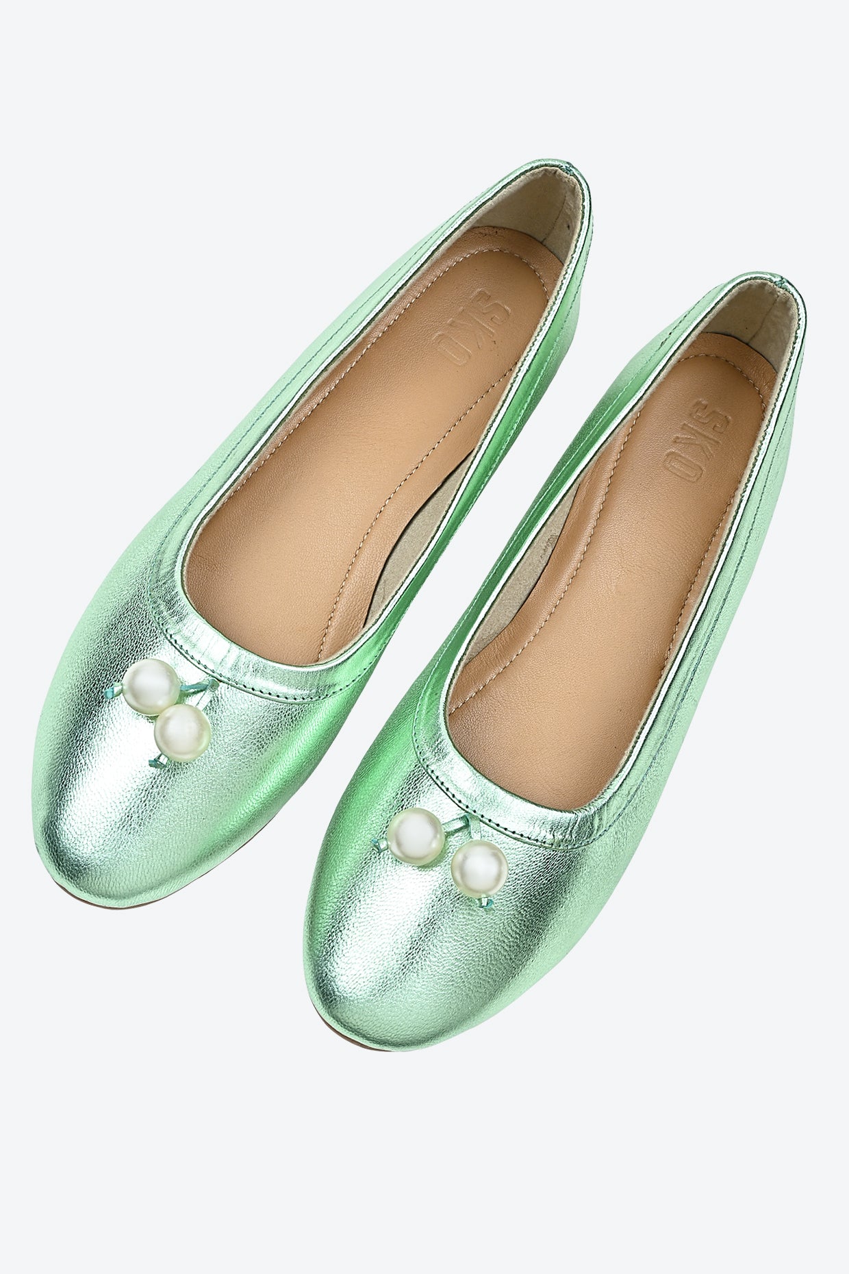 Metallic Green Ballerina for Women