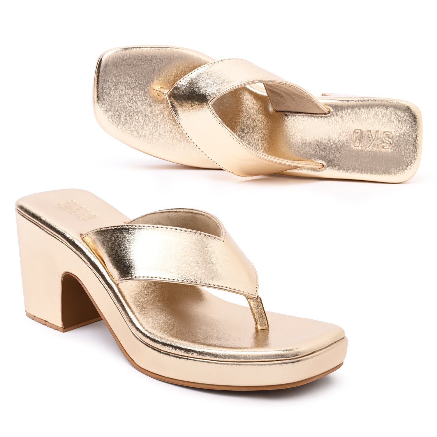 Nice Gold Platform Heel