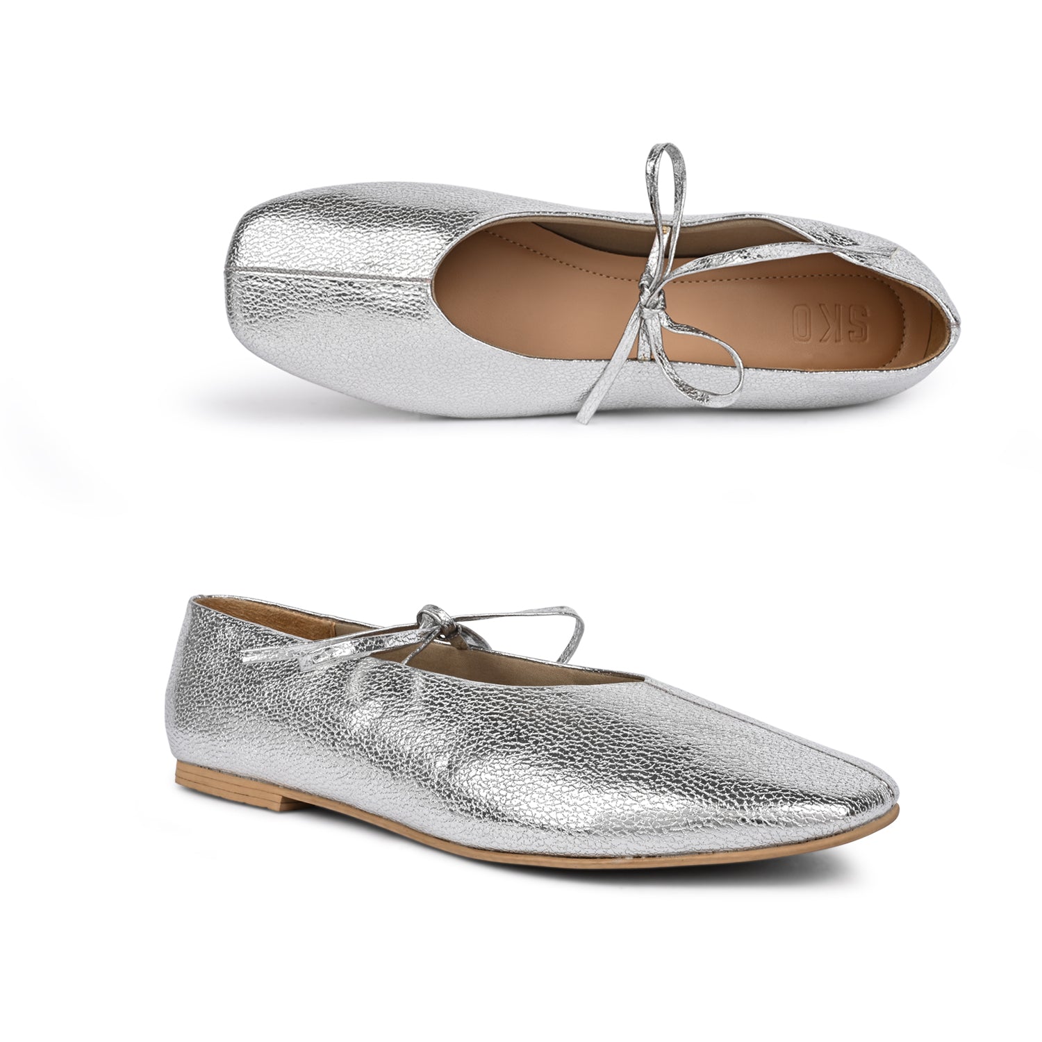 Daphne Silver Loafers For Women