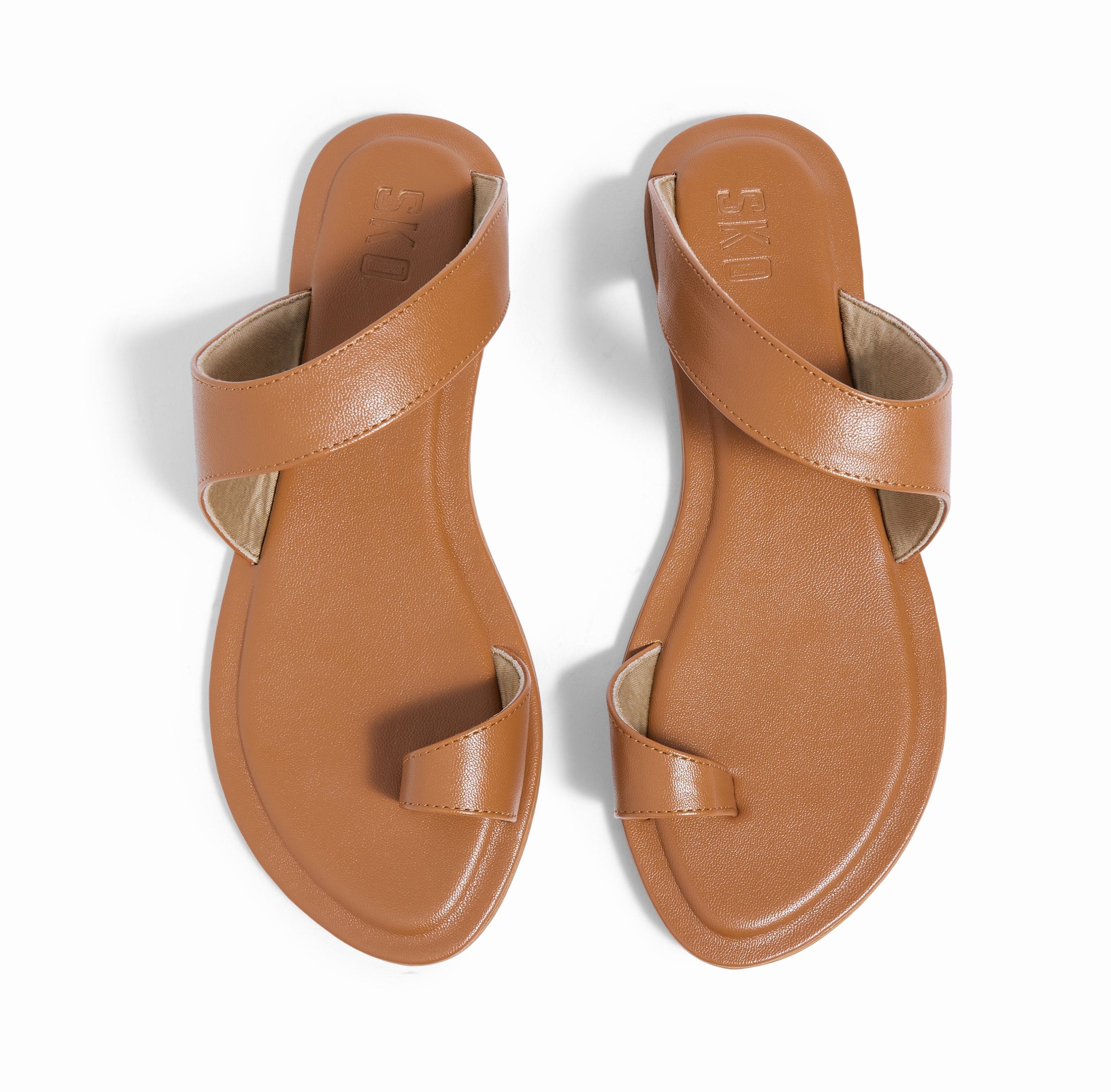 Pisa Tan Flat Sandals For Women