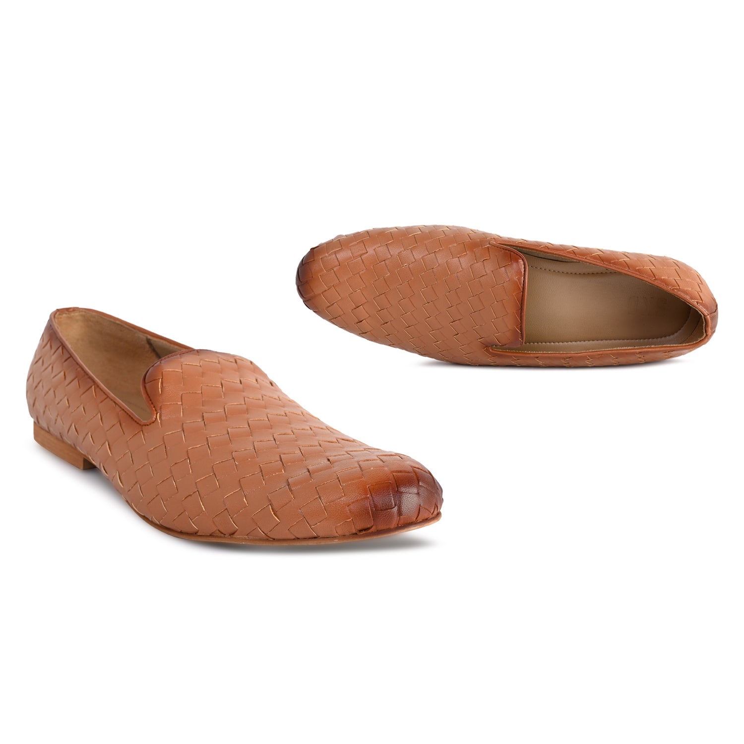 Alfie Tan Weave Loafers For Men