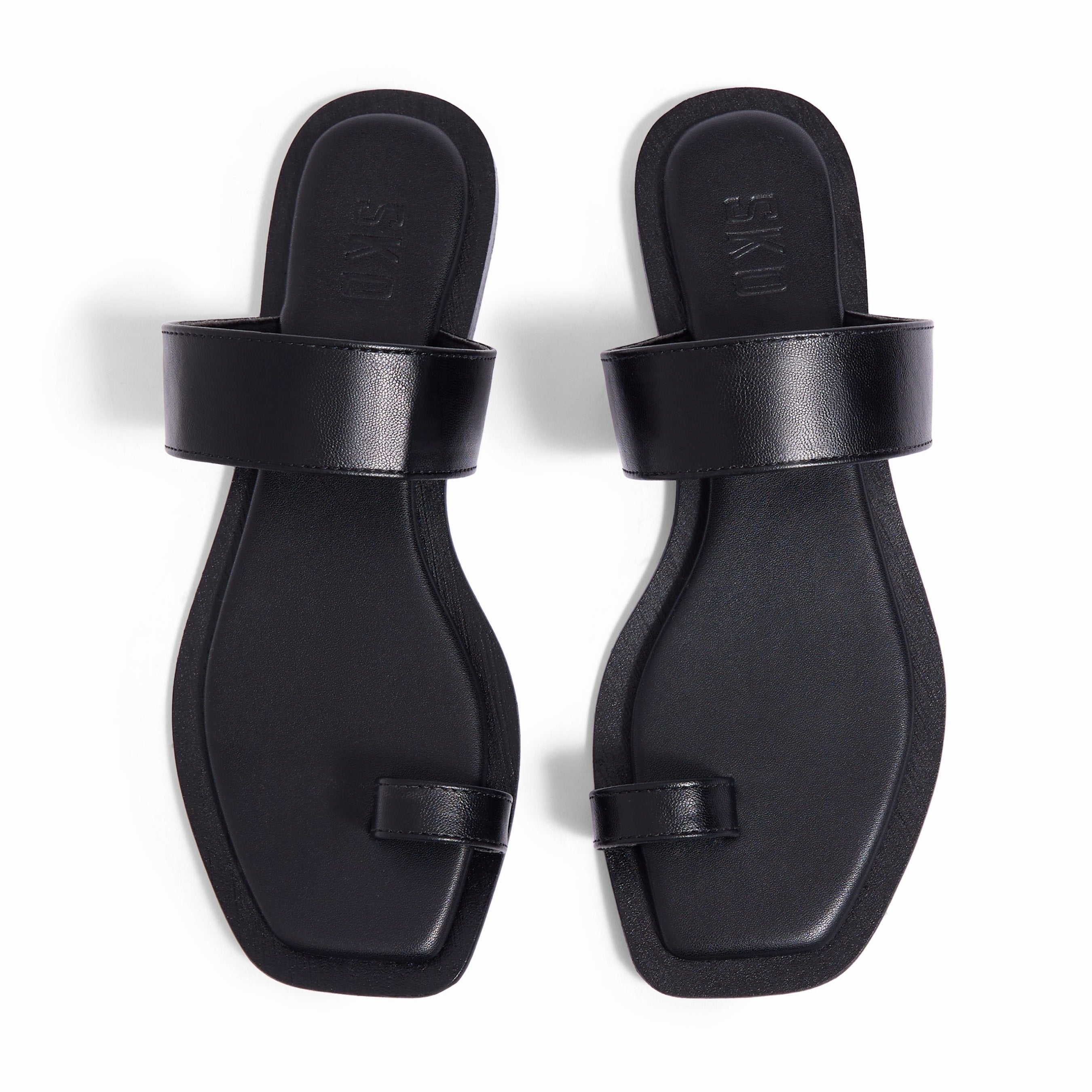 Venice Black Flat Sandal