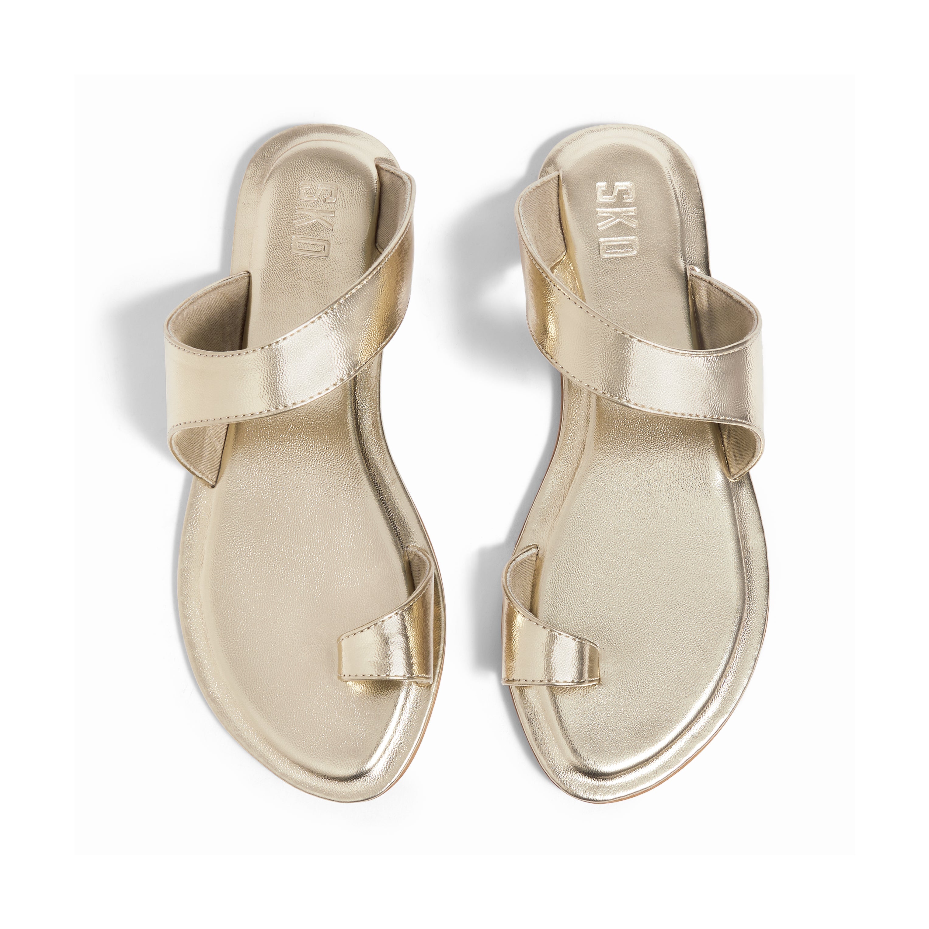Pisa Gold Flat Sandal