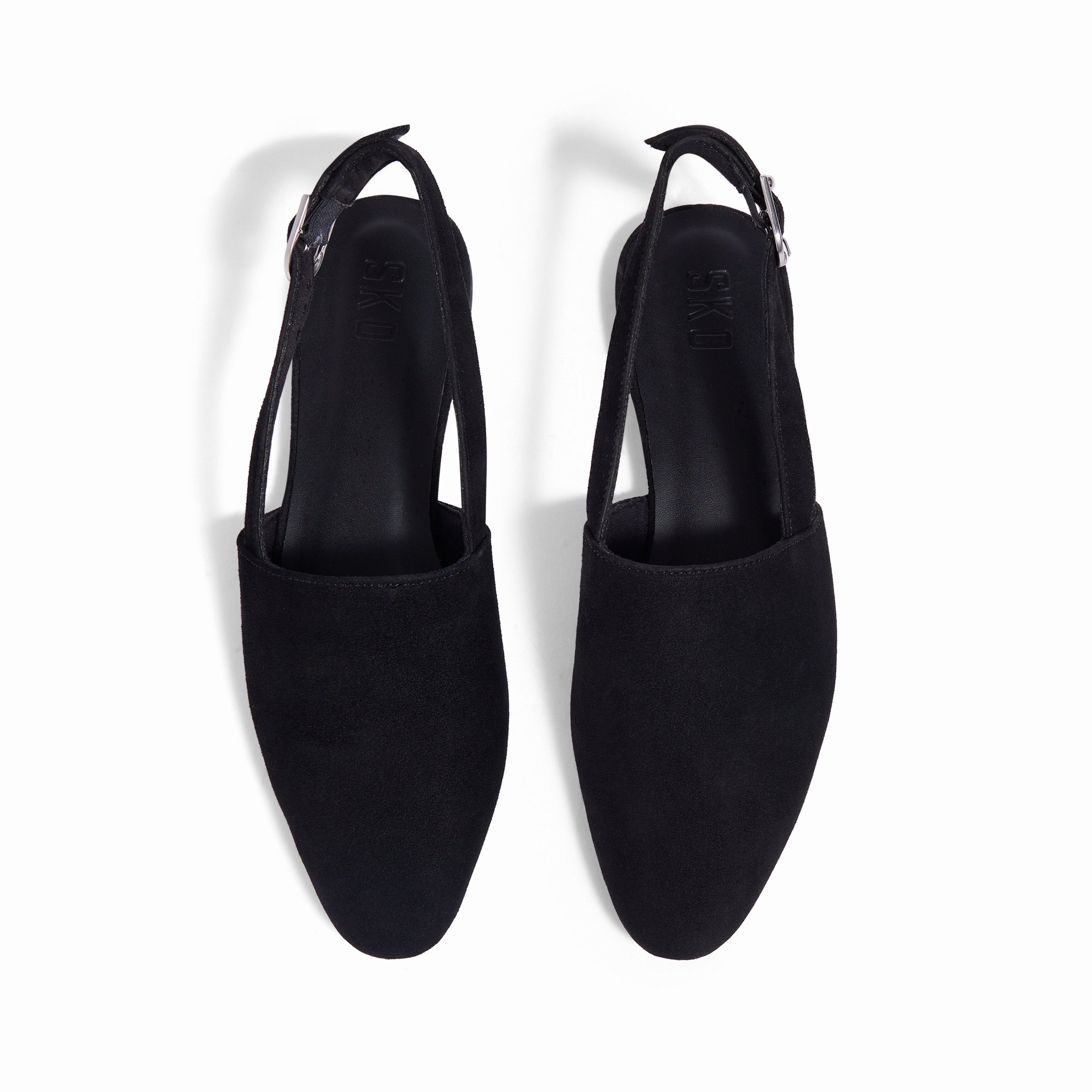 Monaze Black Flat Sandals For Women