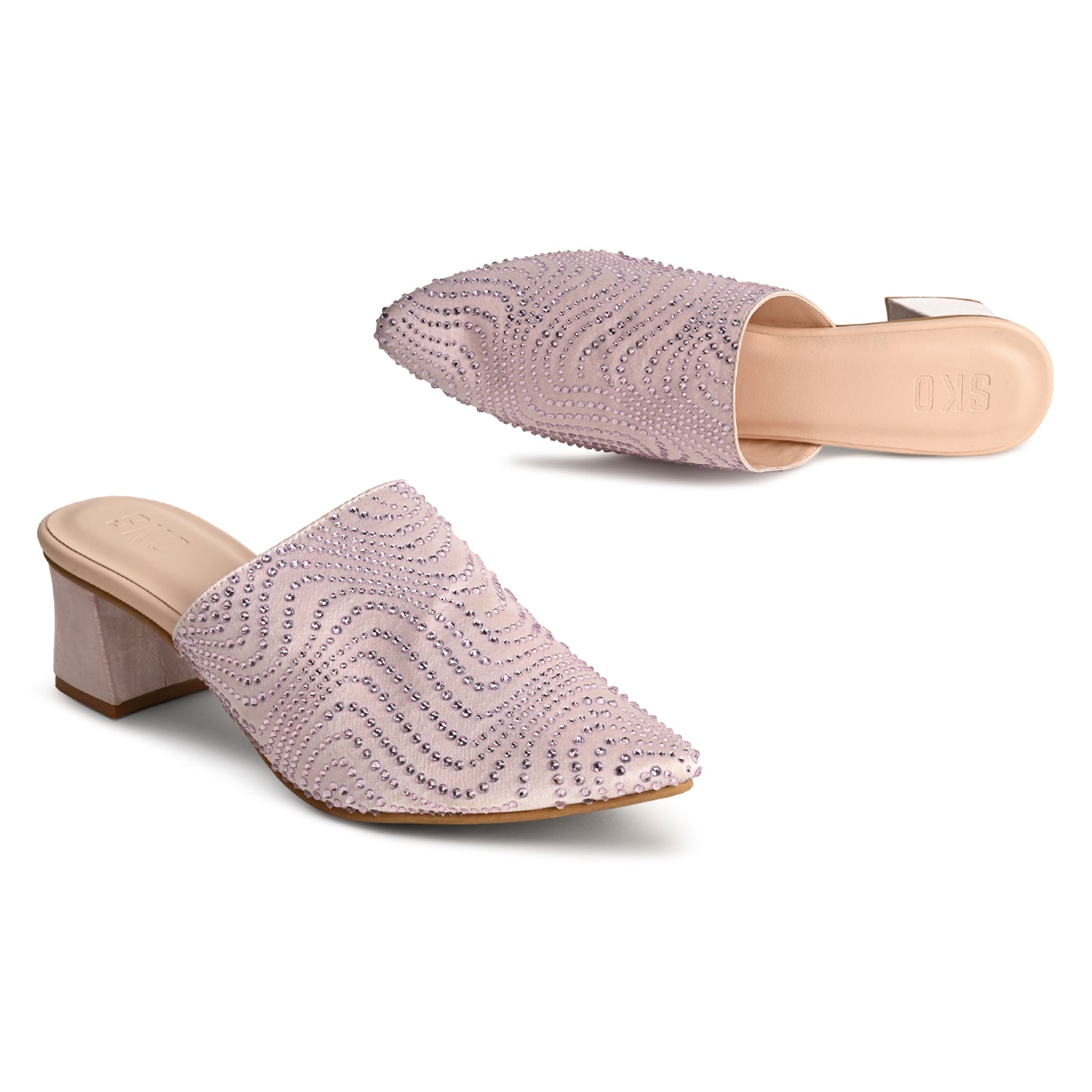 Poppy Light Pink Heels For Women