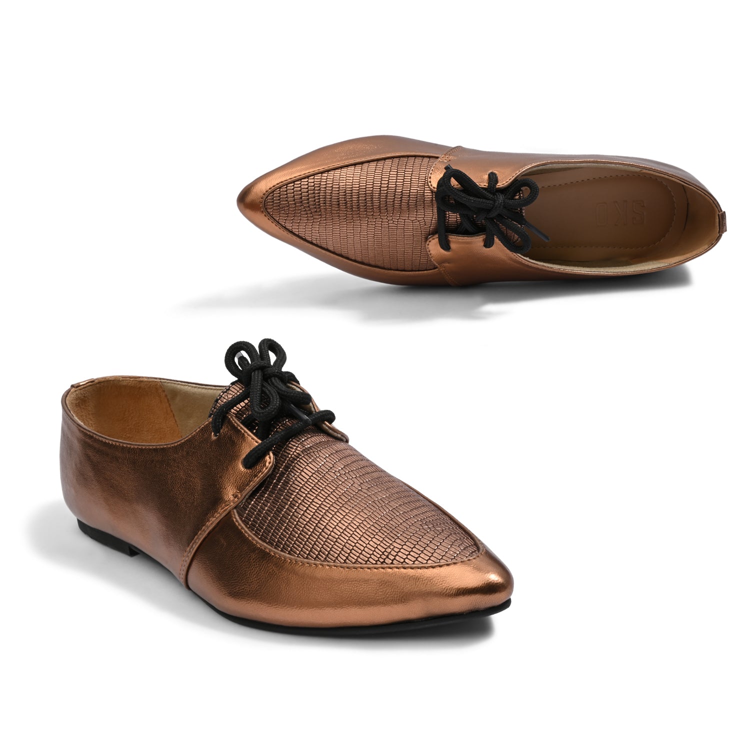 Lea Bronze Loafers For Women - Main Image
