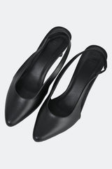 2 inch Black Pumps on Amorphous Heels