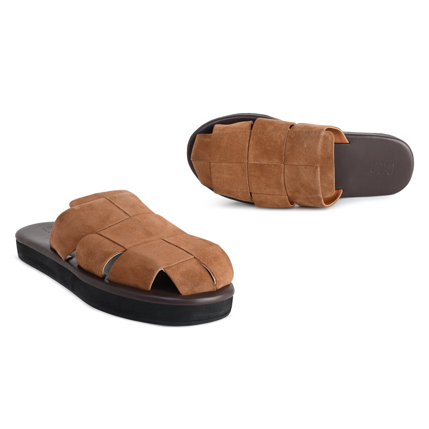 Arta Brown Suede Slippers