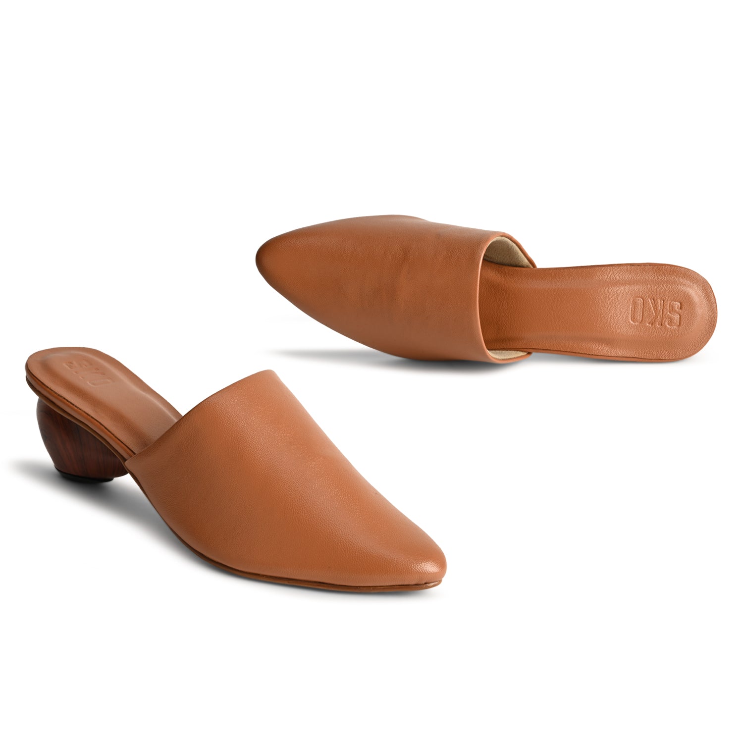 CobbleX Tan Mule Heels For Women