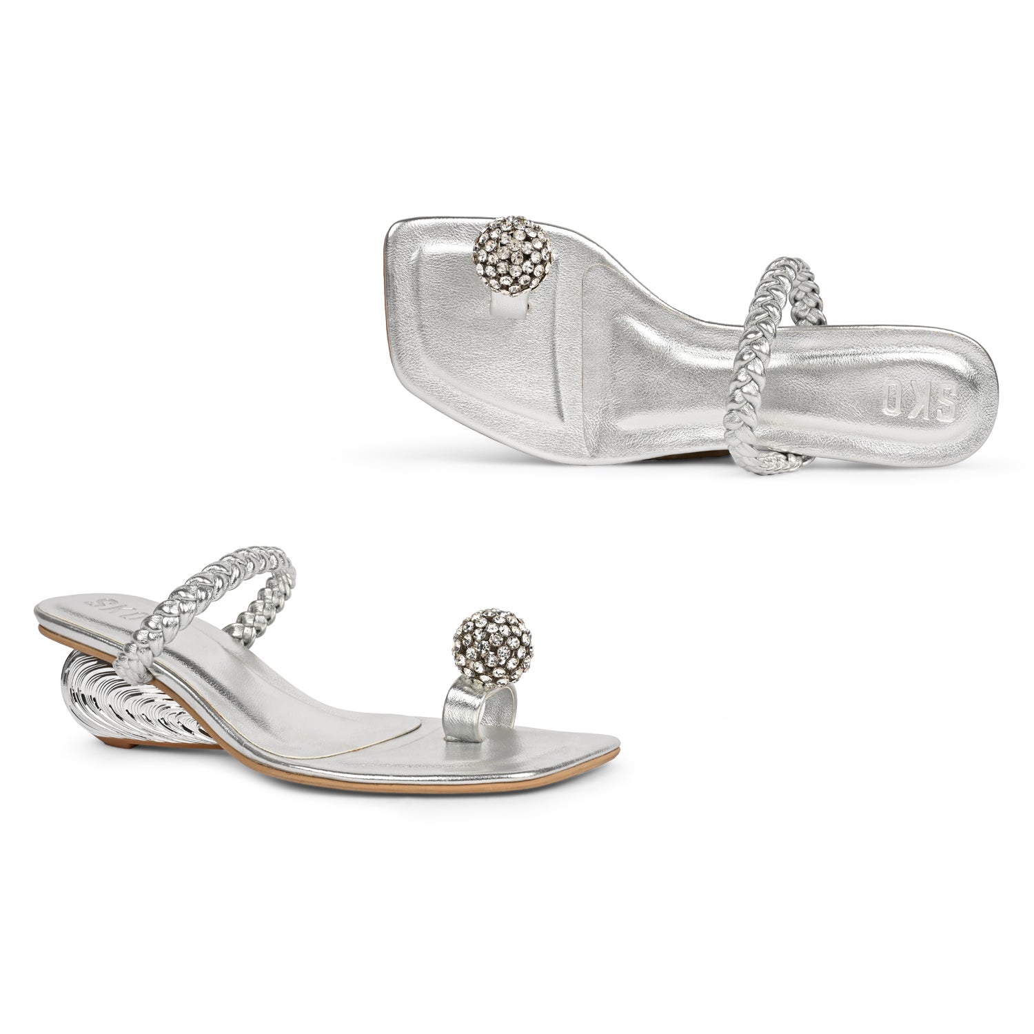 Kimberly Silver Heels for Women