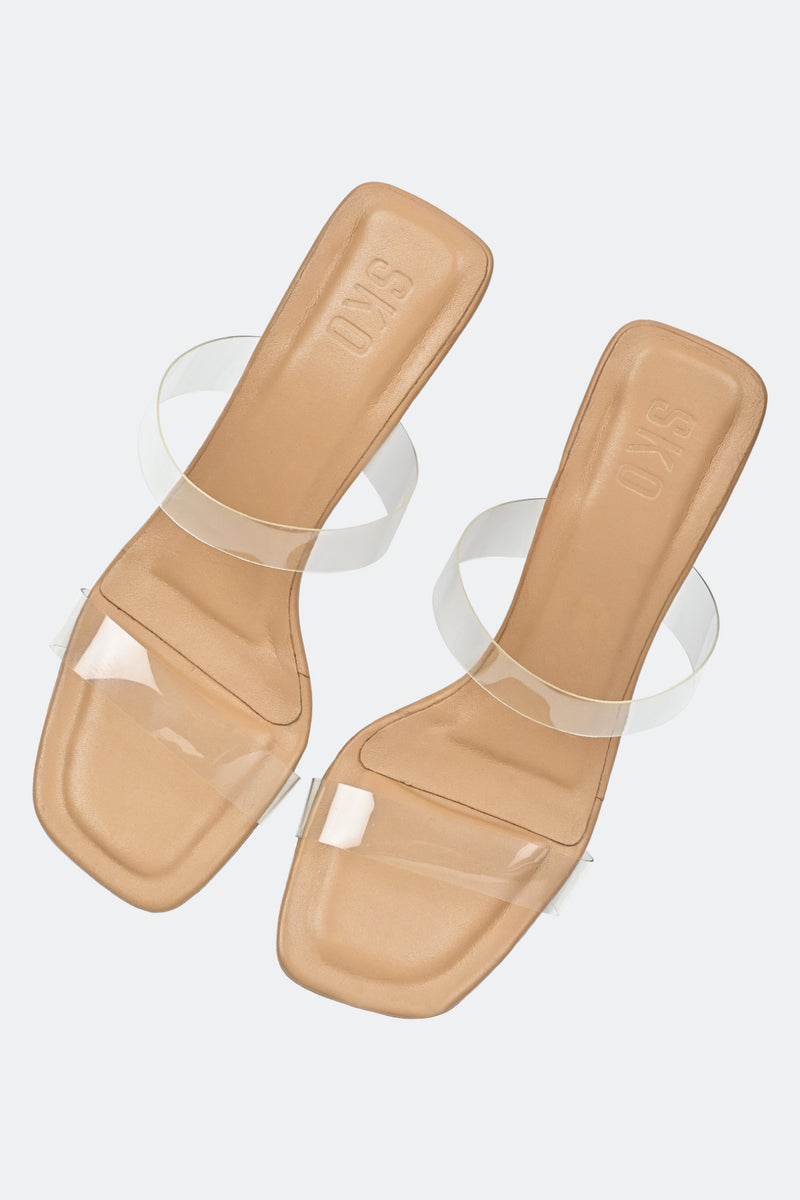 Clear 2 hot sale strap sandals