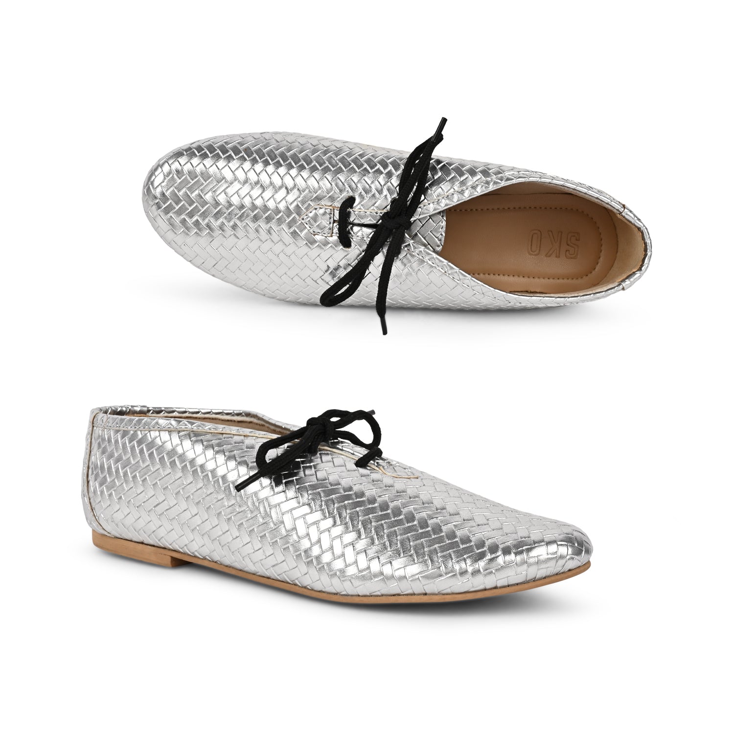 Freya Silver Derby Shoes