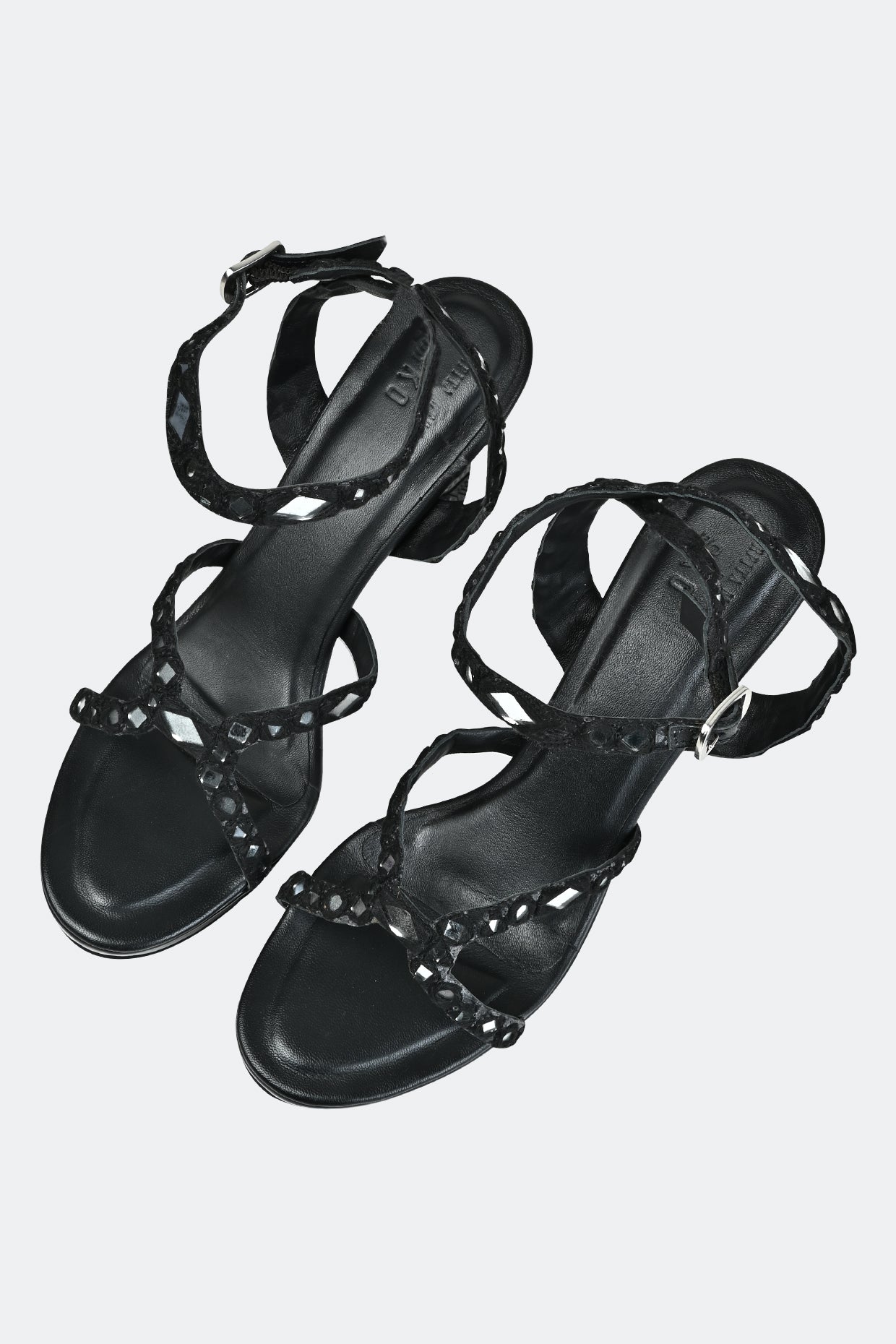 Classic Midnight Crystal Heels For Women