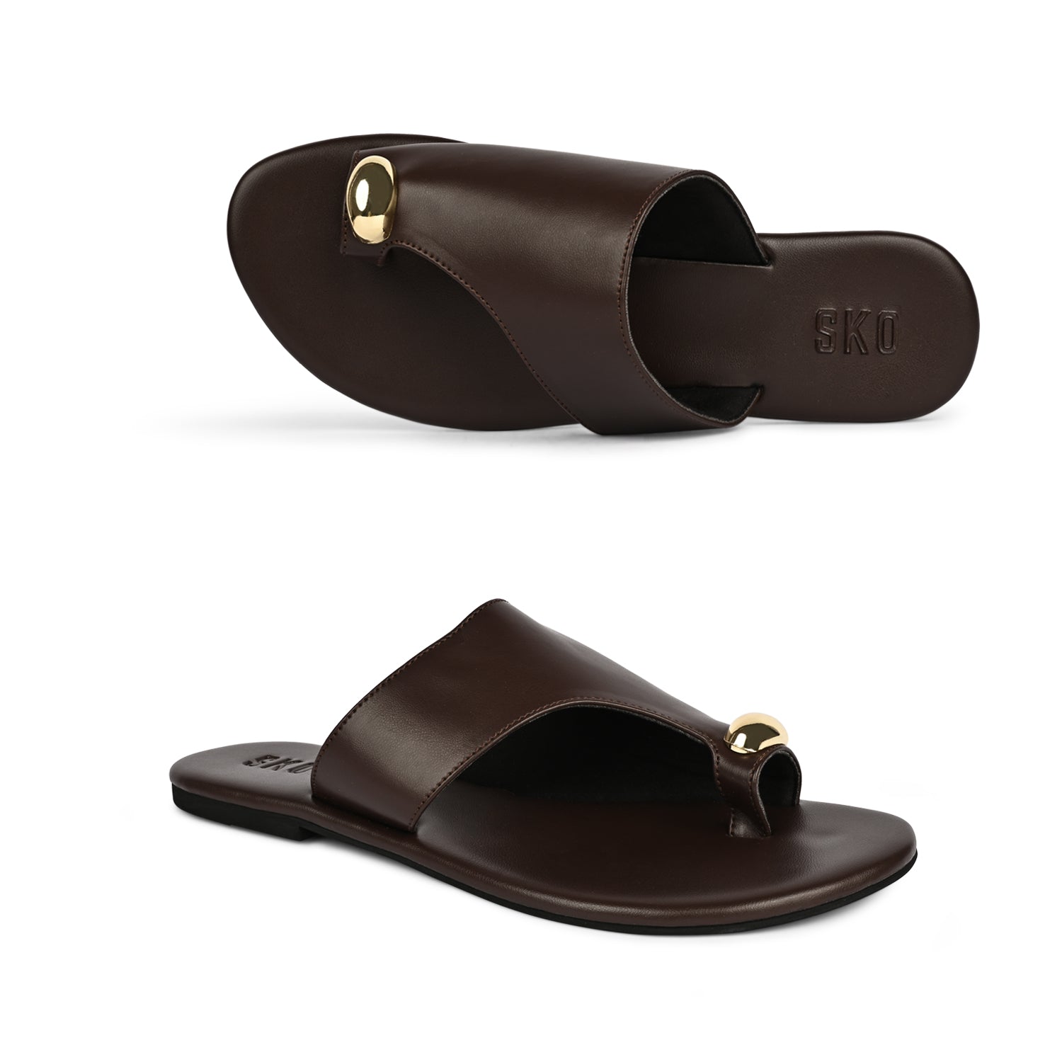 AmalfiO Brown Flat Sandals For Women