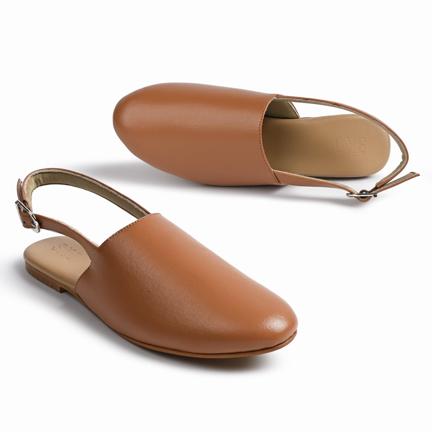 Palermo Tan Flat Sandals For Women