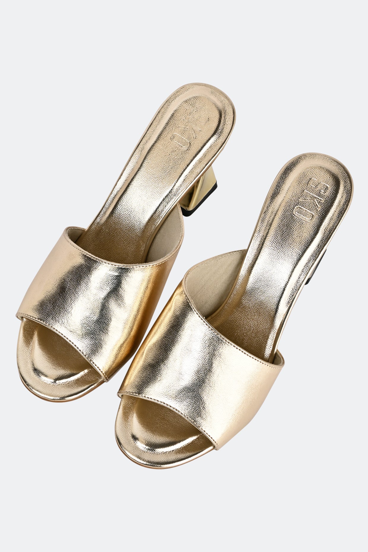 One Strap Gold Heel For Women