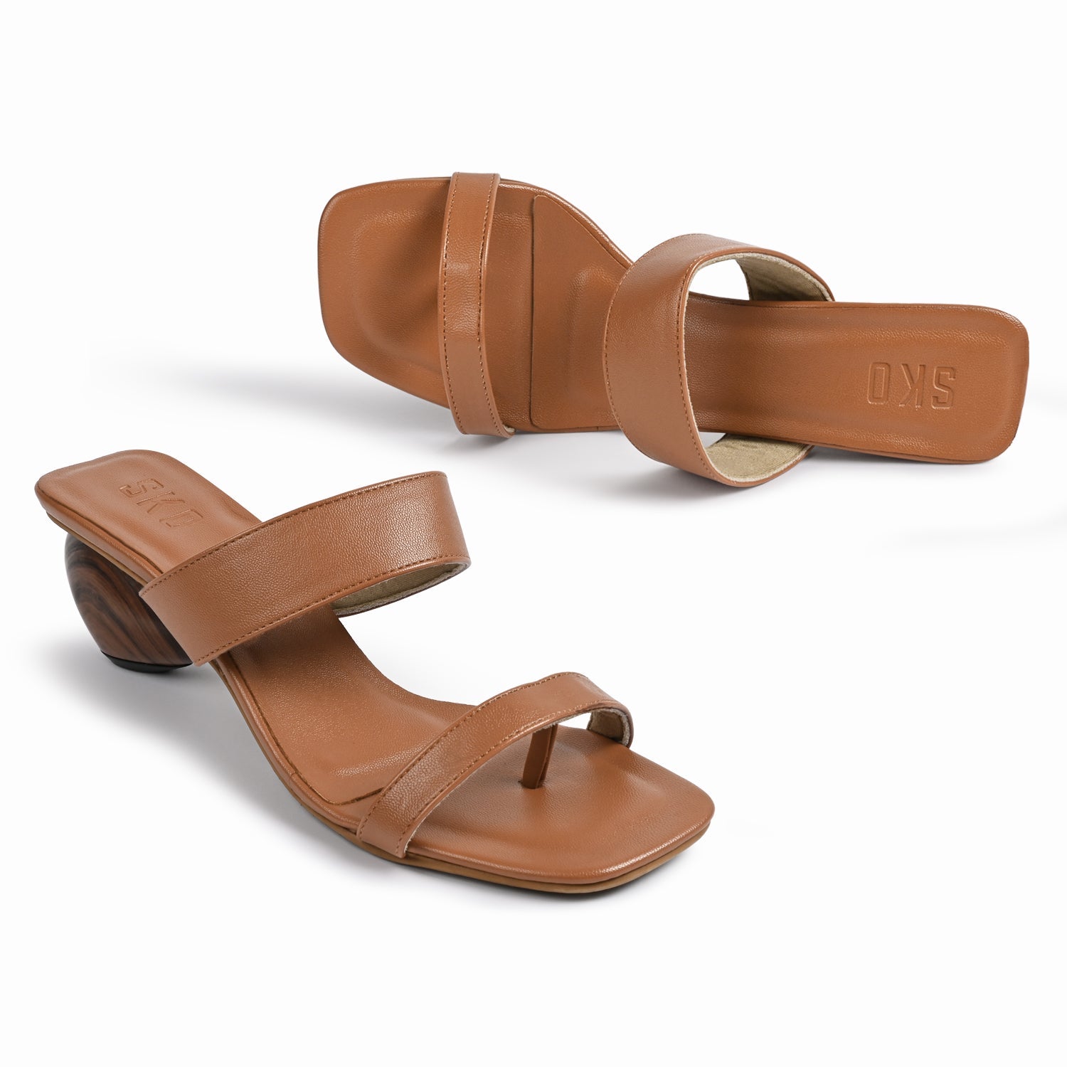 Pebble Heels in Tan