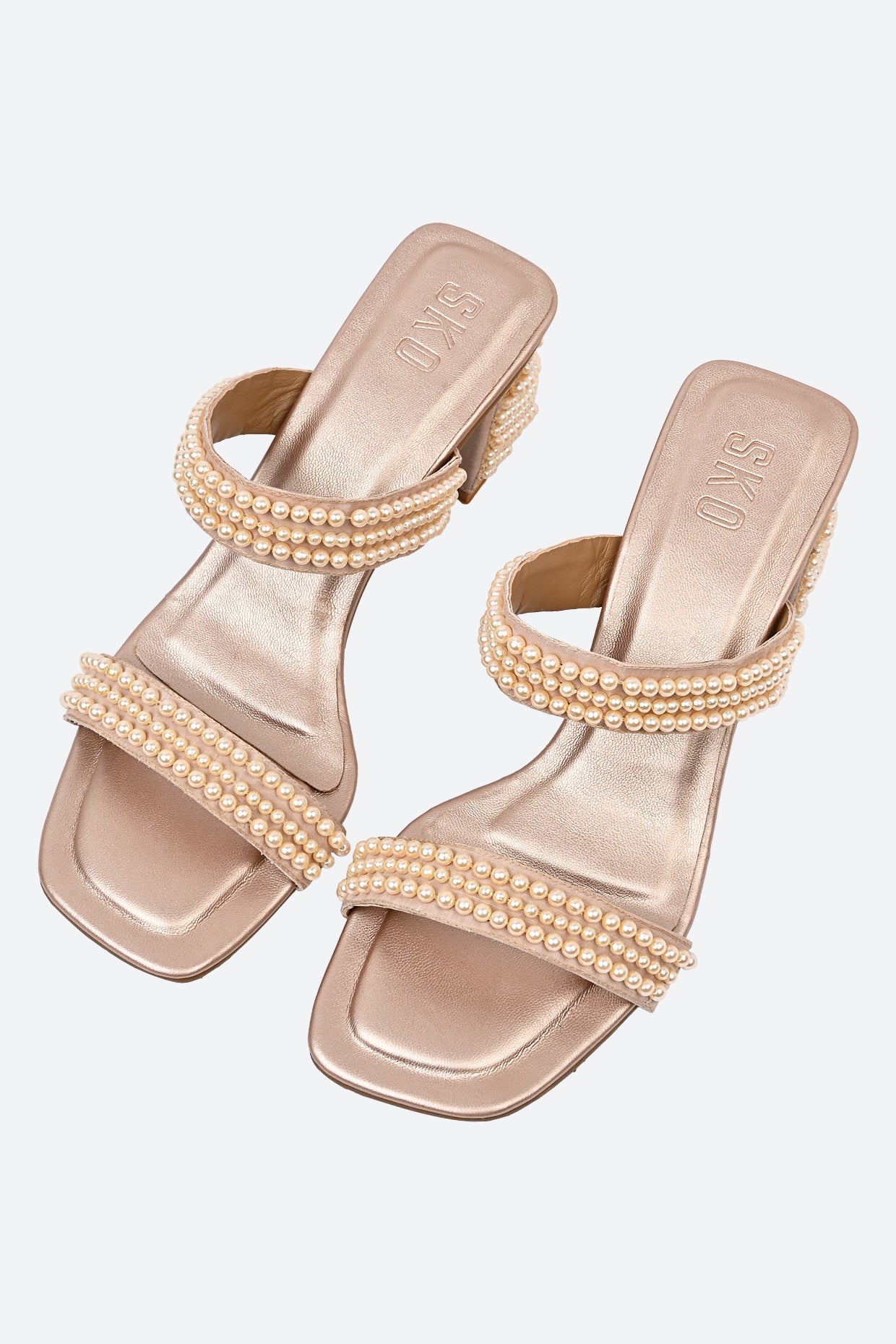 Perla Heels in Rose Gold
