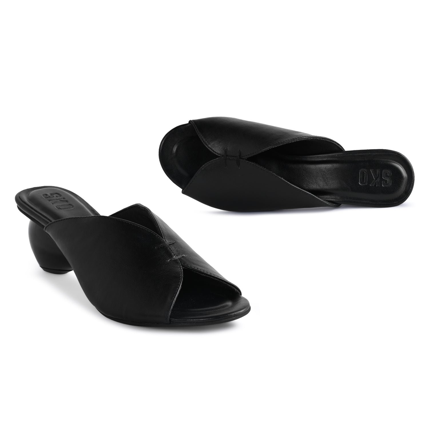 Driblet Black Heels For Women