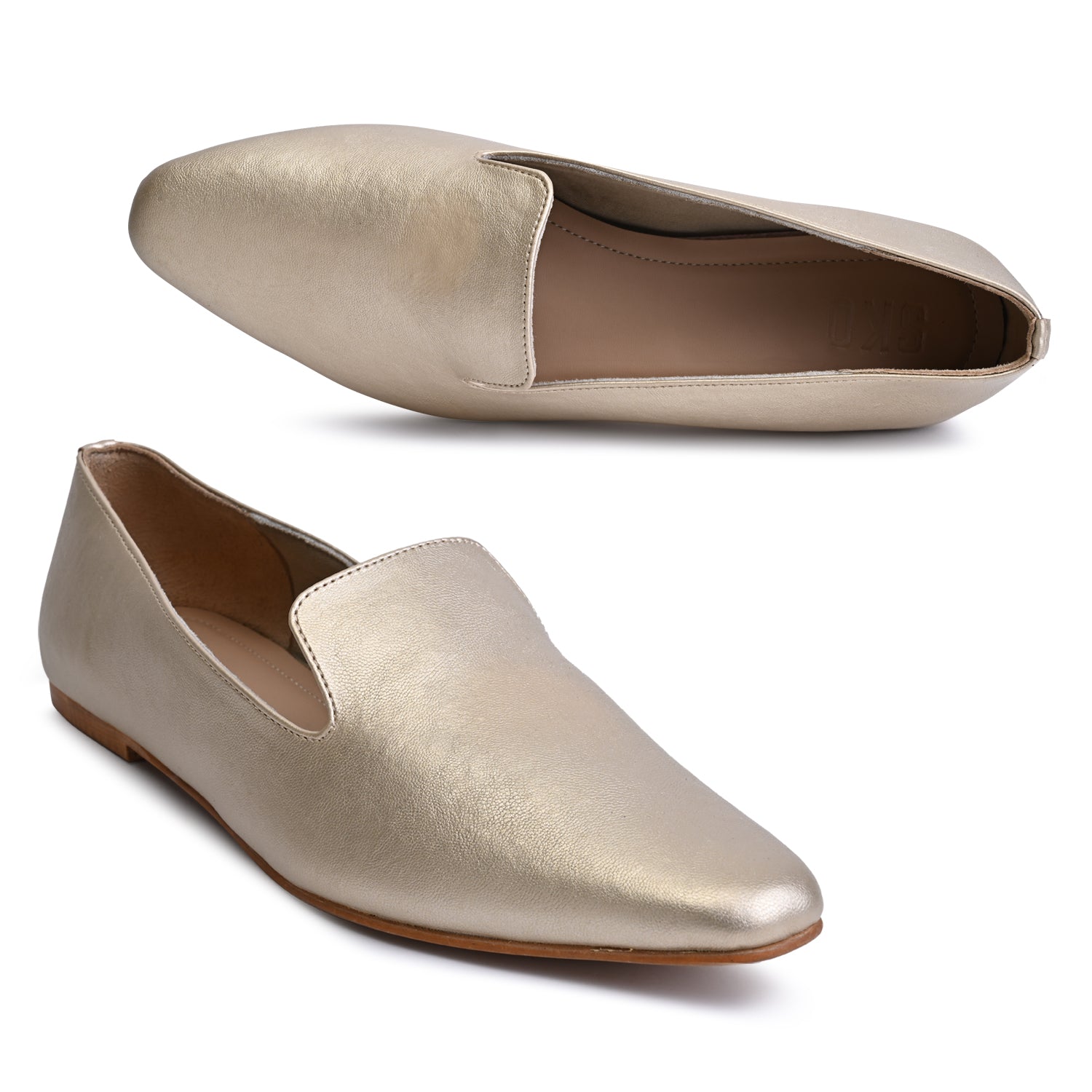 Hannah Champagne Gold Loafer