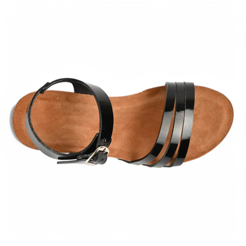 Madrid Cork Wedge in Black