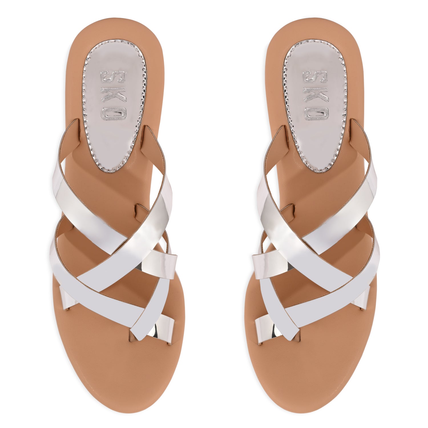 Salvadore Silver Platform Heels For Women