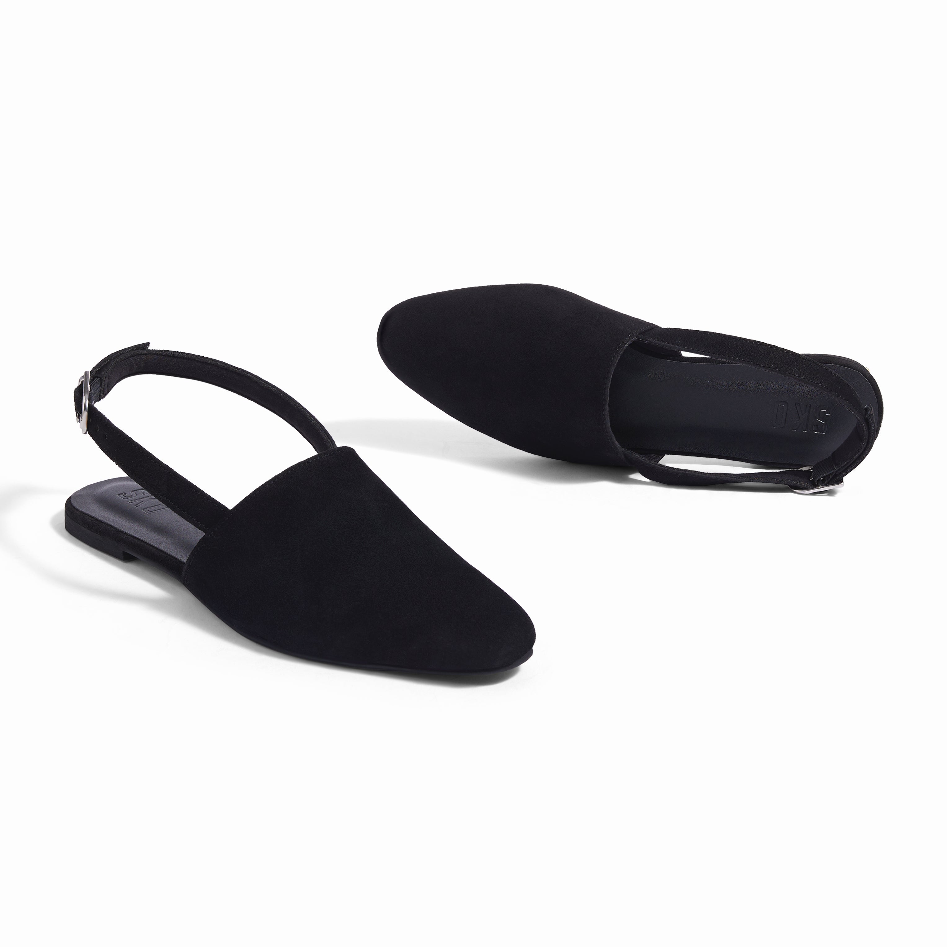 Monaze Flat Sandals in Black