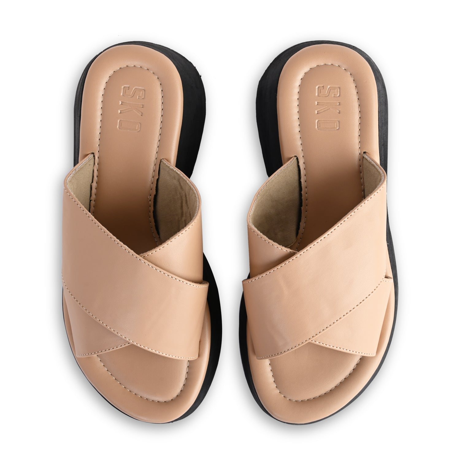 Siena Nude Platform Sandals For Women